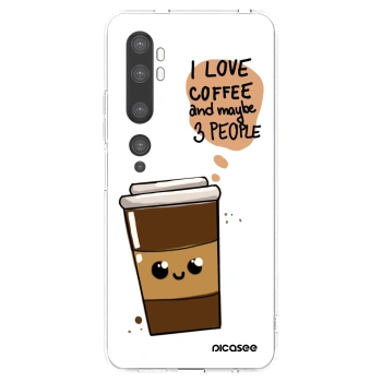 Picasee silikonowe przeźroczyste etui na Xiaomi Mi Note 10 (Pro) - Cute coffee