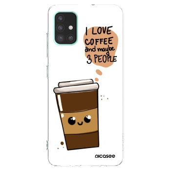 Picasee silikonowe przeźroczyste etui na Samsung Galaxy A51 A515F - Cute coffee