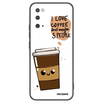 Picasee silikonowe czarne etui na Samsung Galaxy S20 G980F - Cute coffee