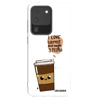 Picasee silikonowe przeźroczyste etui na Samsung Galaxy S20 Ultra 5G G988F - Cute coffee