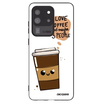 Picasee silikonowe czarne etui na Samsung Galaxy S20 Ultra 5G G988F - Cute coffee