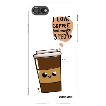 Picasee silikonowe przeźroczyste etui na Apple iPhone SE 2020 - Cute coffee