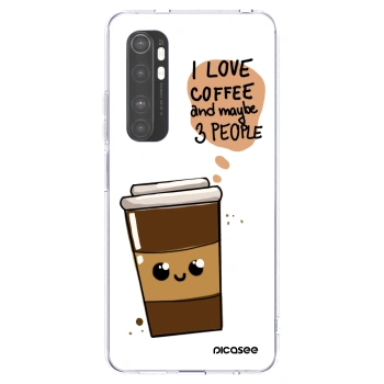 Picasee silikonowe przeźroczyste etui na Xiaomi Mi Note 10 Lite - Cute coffee