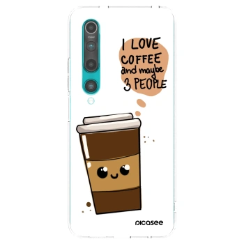 Picasee silikonowe przeźroczyste etui na Xiaomi Mi 10 - Cute coffee