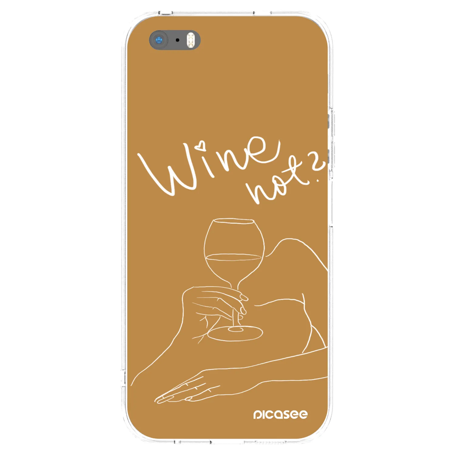 Picasee silikonowe przeźroczyste etui na Apple iPhone 5/5S/SE - Wine not