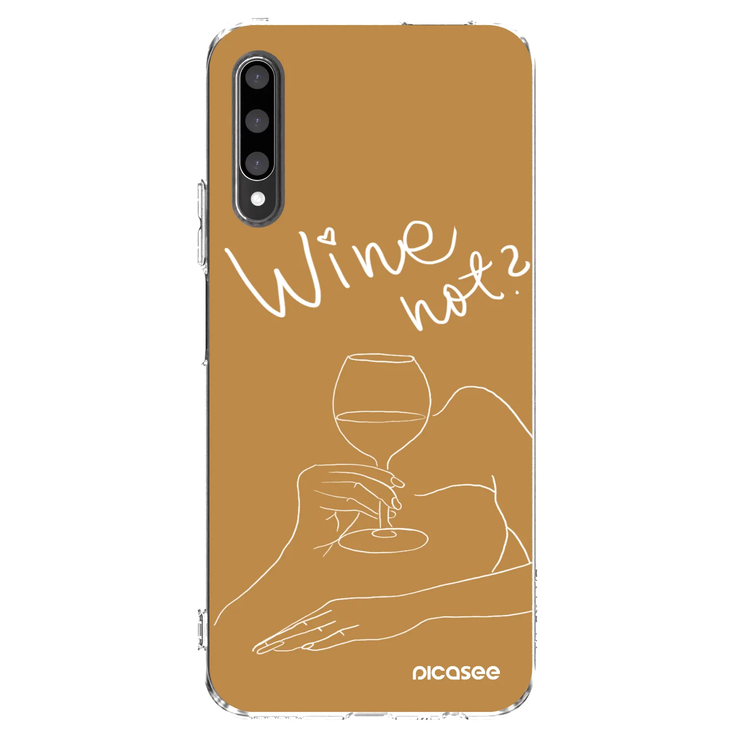 Picasee silikonowe przeźroczyste etui na Honor 9X Pro - Wine not