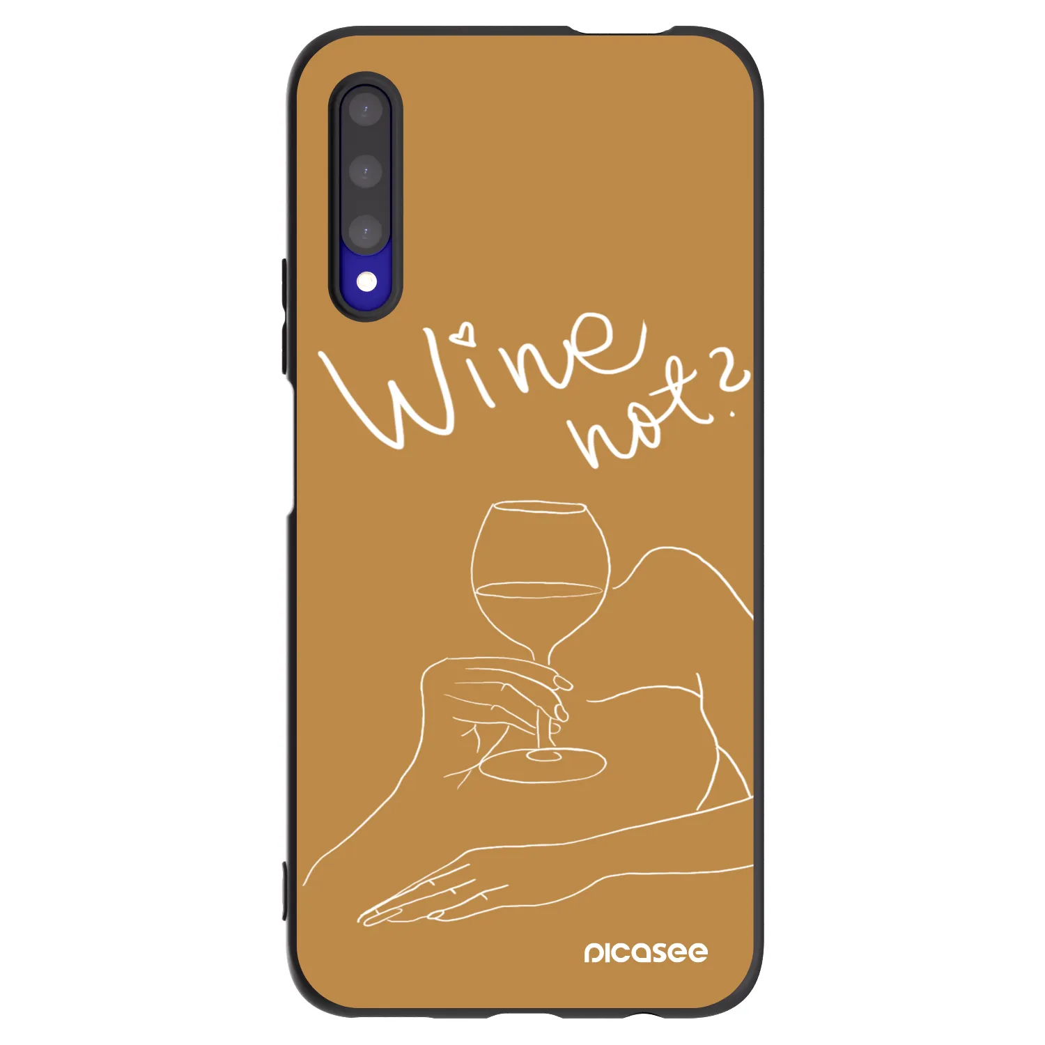 Picasee silikonowe czarne etui na Honor 9X Pro - Wine not