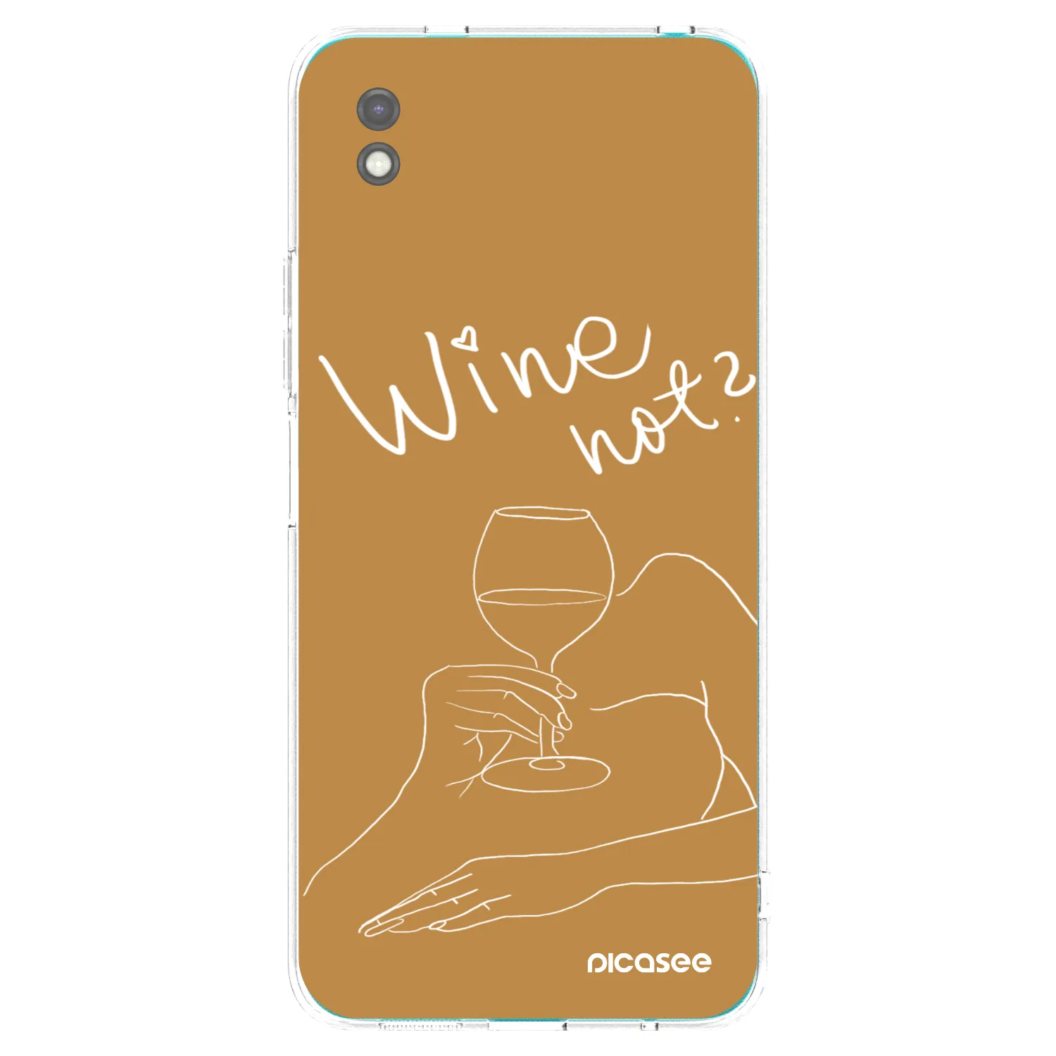 Picasee silikonowe czarne etui na Xiaomi Redmi 9A - Wine not