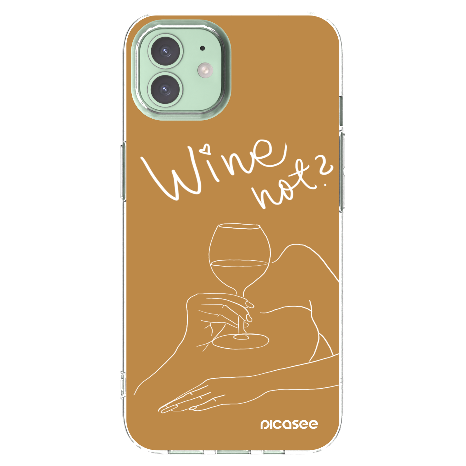 Picasee silikonowe przeźroczyste etui na Apple iPhone 12 Pro - Wine not