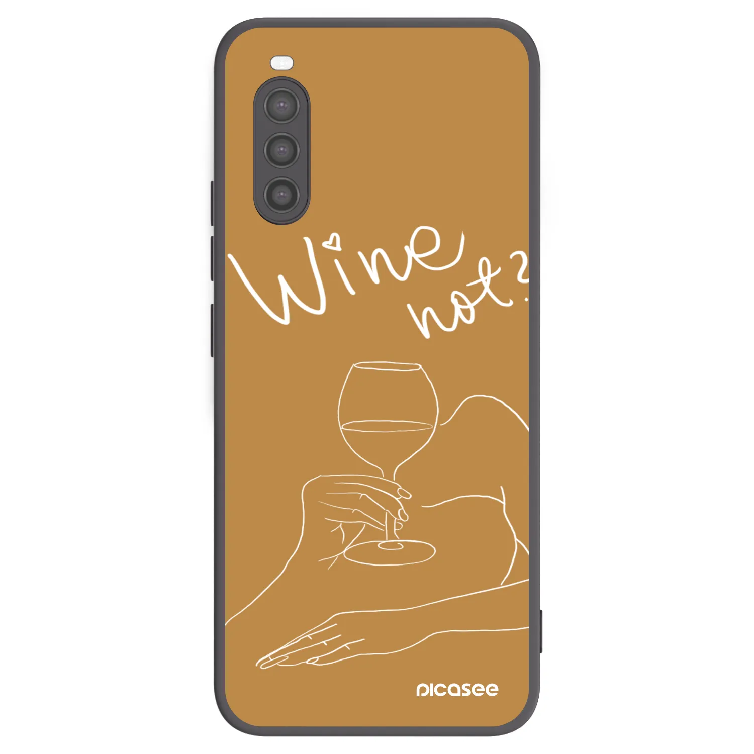 Picasee silikonowe czarne etui na Sony Xperia 10 II - Wine not