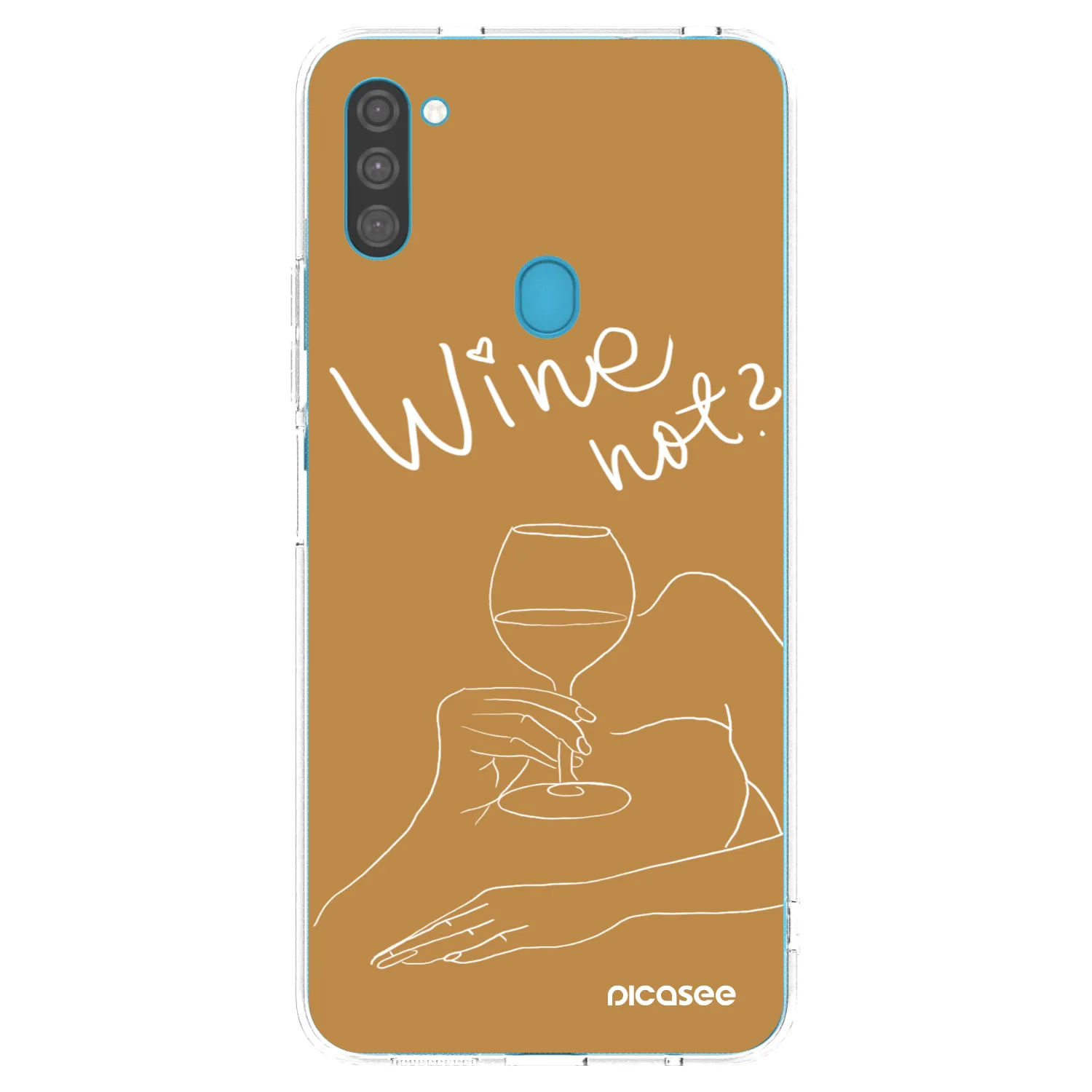 Picasee silikonowe przeźroczyste etui na Samsung Galaxy M11 - Wine not