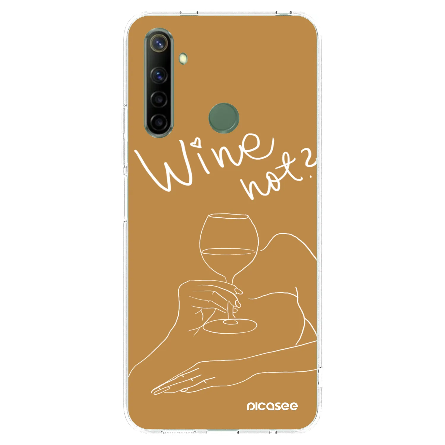 Picasee silikonowe przeźroczyste etui na Realme 6i - Wine not