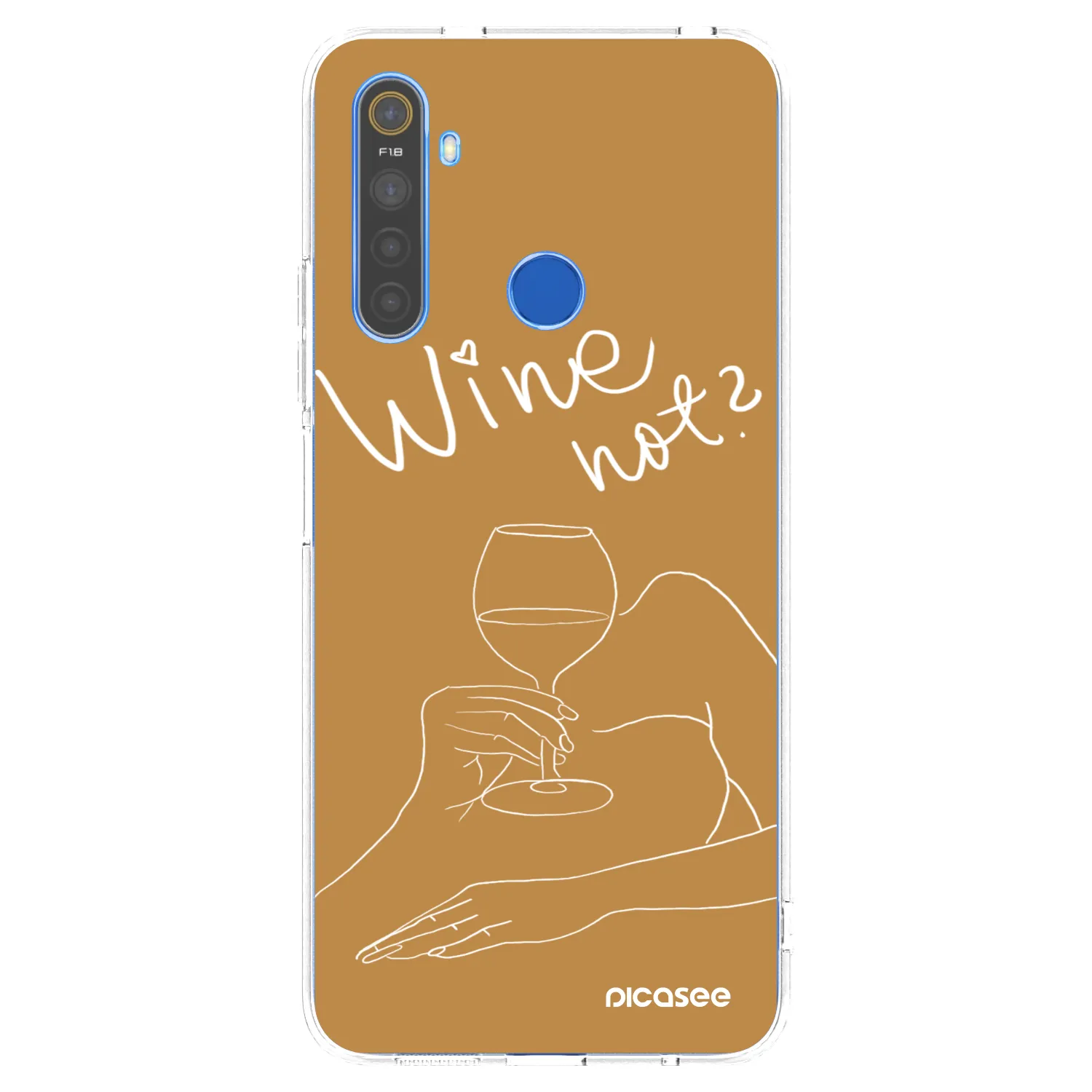 Picasee silikonowe przeźroczyste etui na Realme 5 - Wine not