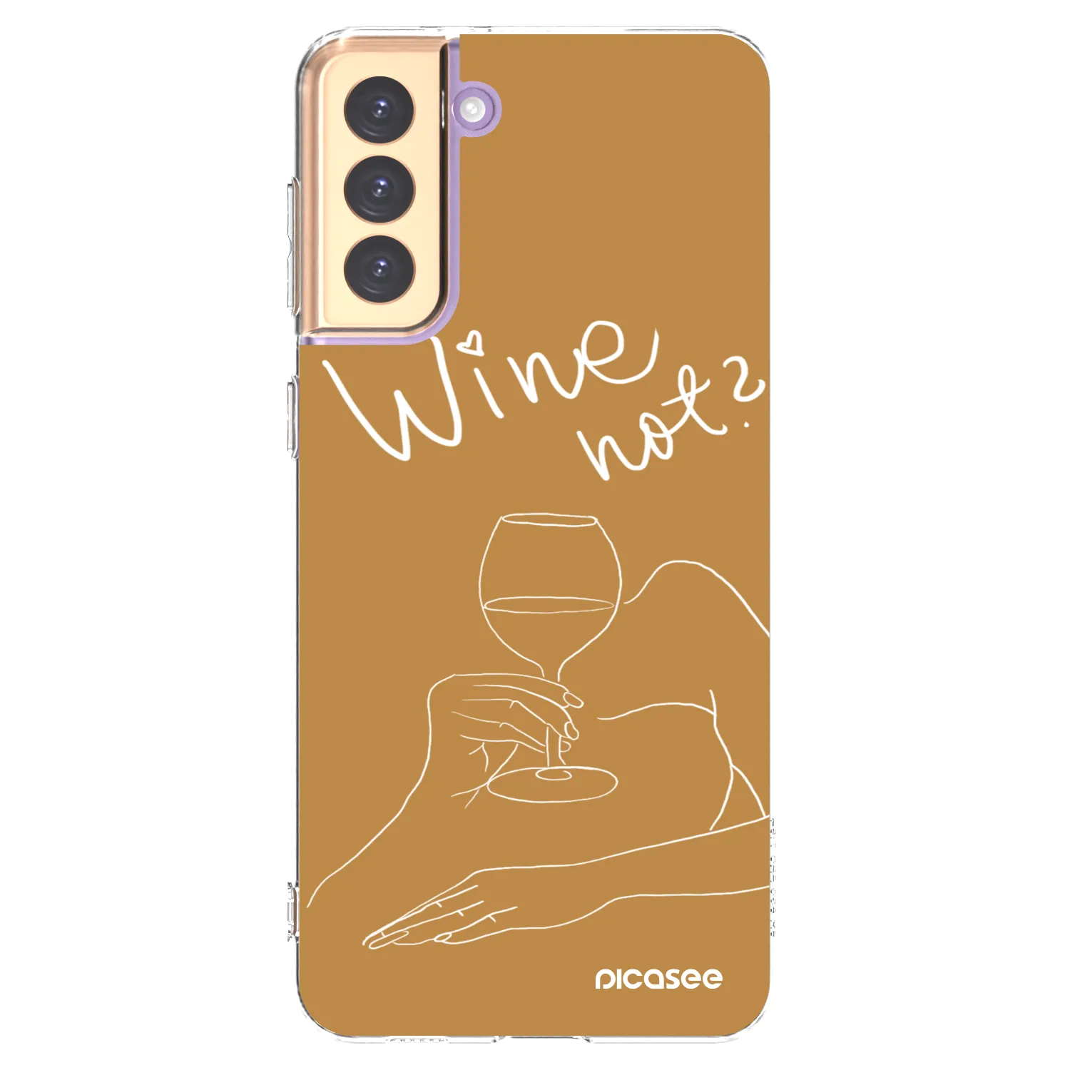 Picasee silikonowe przeźroczyste etui na Samsung Galaxy S21+ 5G G996F - Wine not