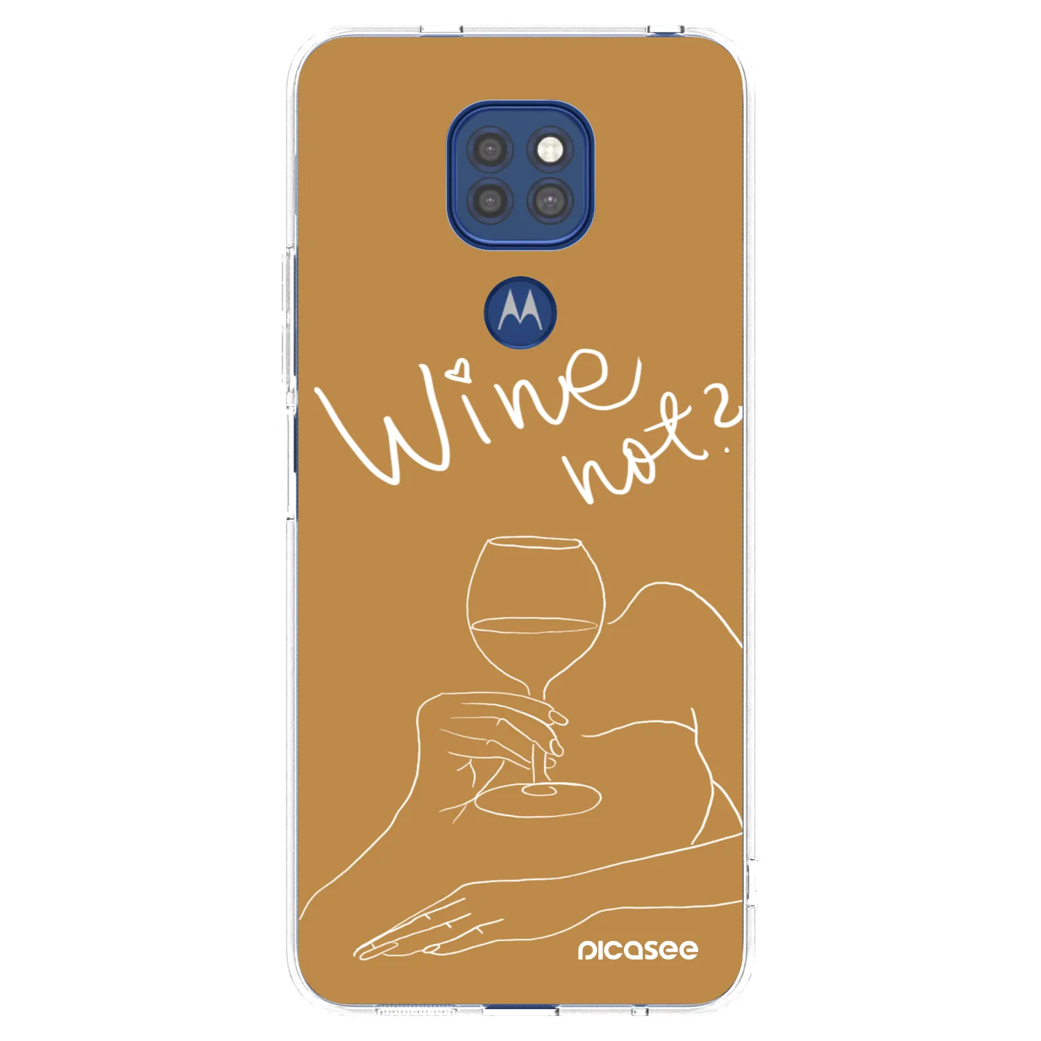 Picasee silikonowe przeźroczyste etui na Motorola Moto G9 Play - Wine not