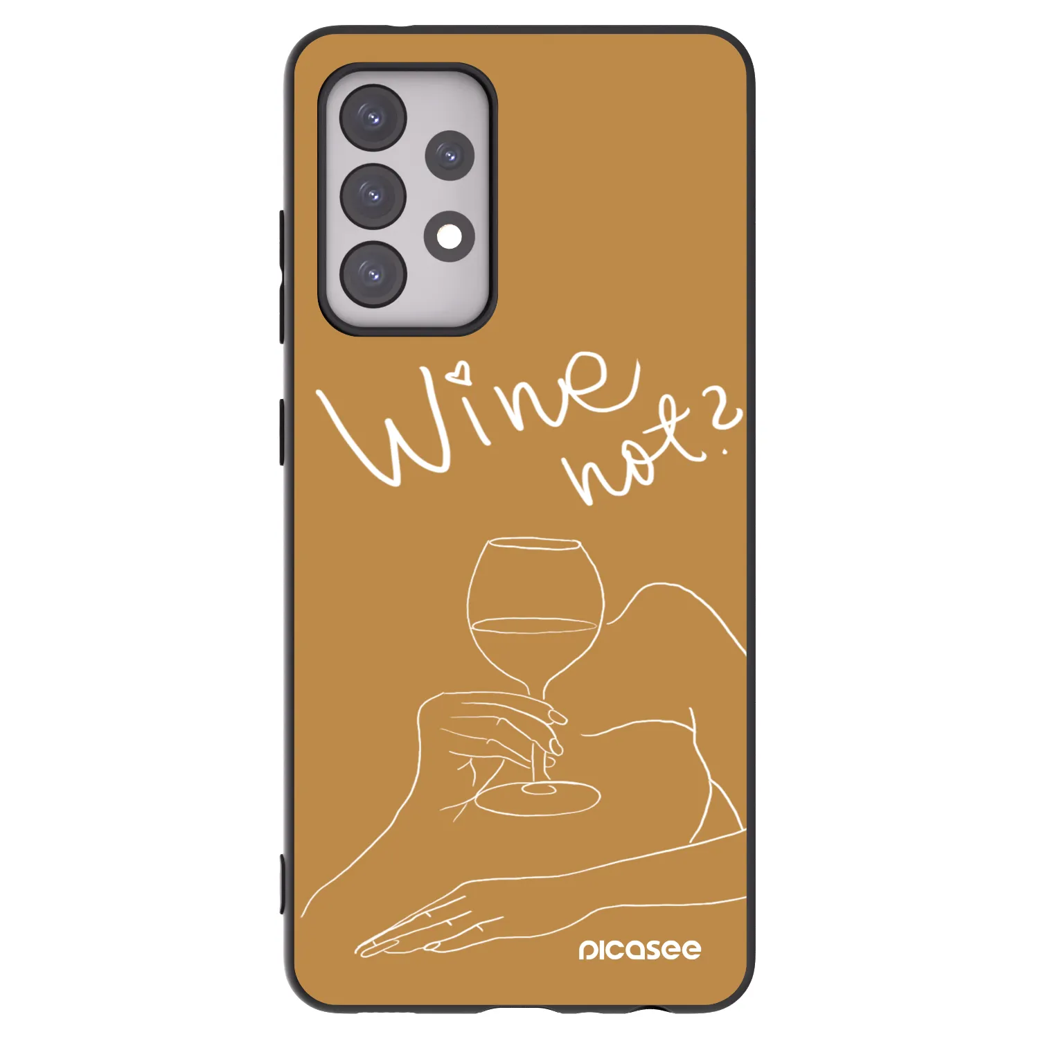 Picasee silikonowe czarne etui na Samsung Galaxy A52 5G A525F - Wine not