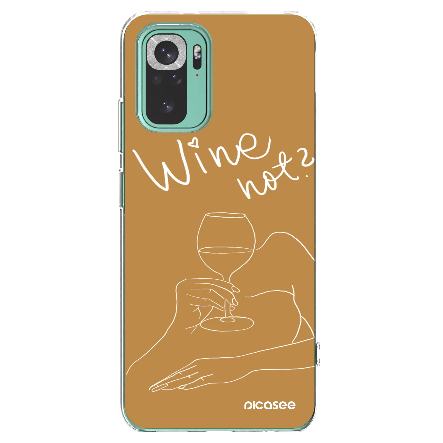 Picasee silikonowe przeźroczyste etui na Xiaomi Redmi Note 10 Pro - Wine not