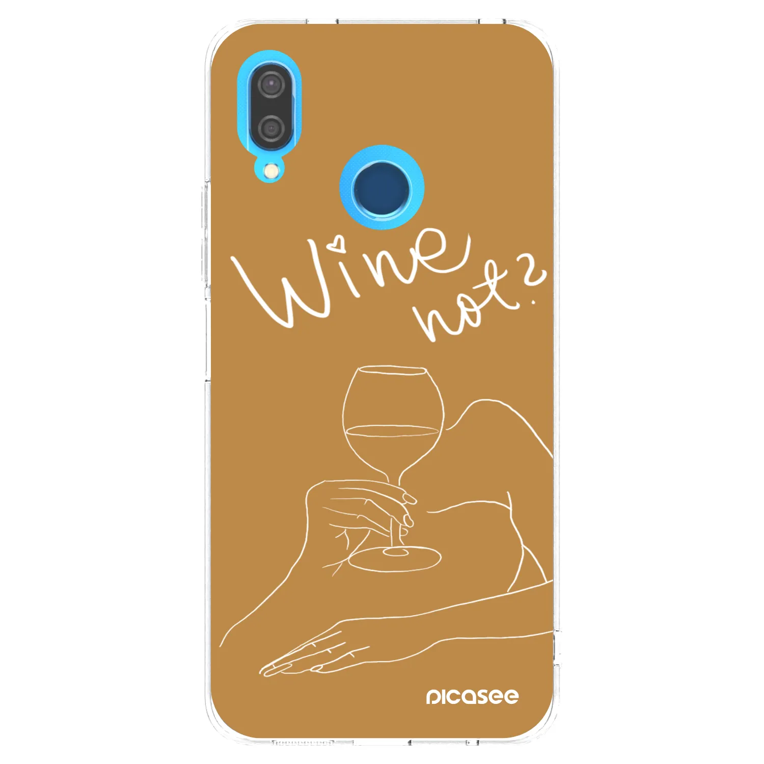 Picasee silikonowe przeźroczyste etui na Huawei P20 Lite - Wine not