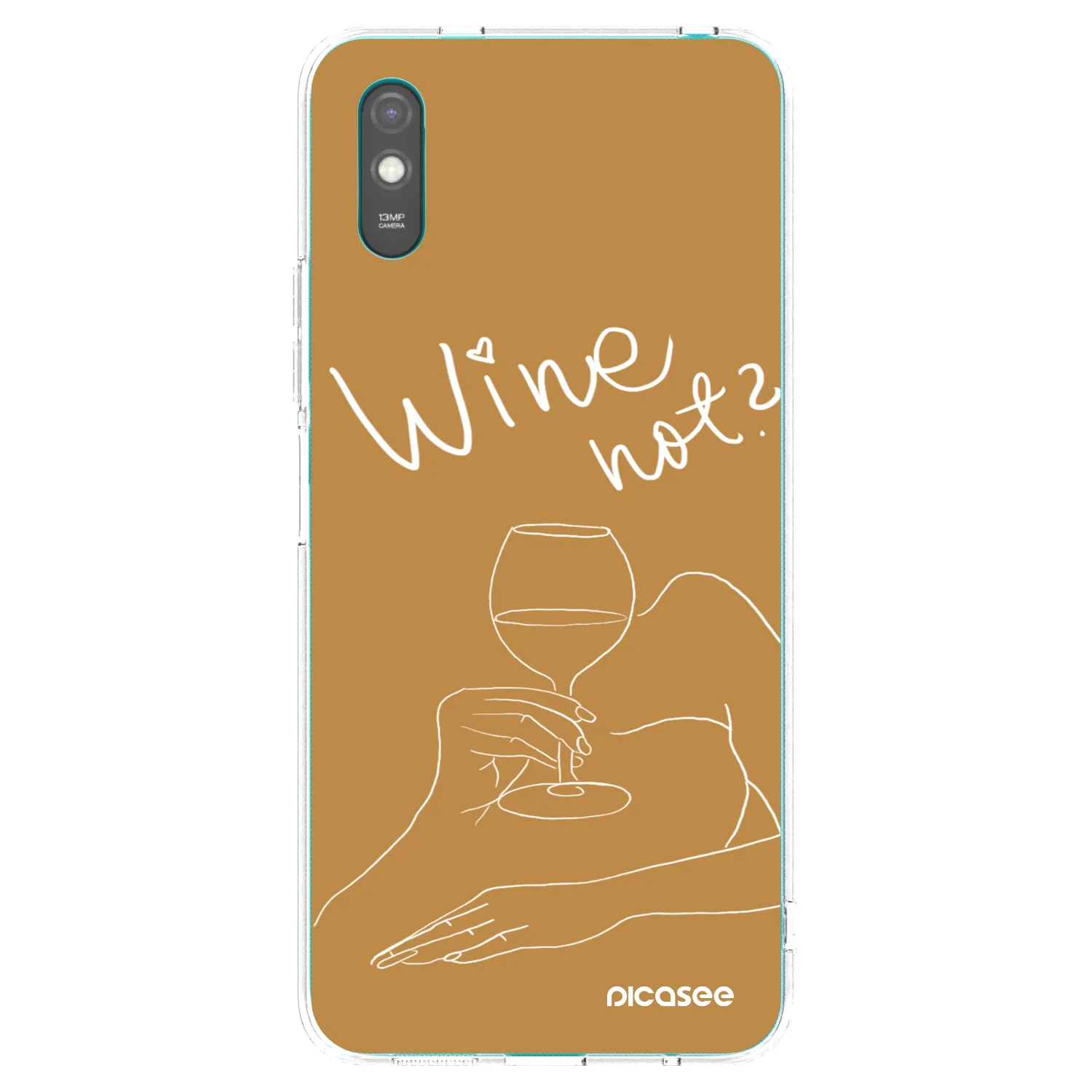 Picasee silikonowe przeźroczyste etui na Xiaomi Redmi 9AT - Wine not