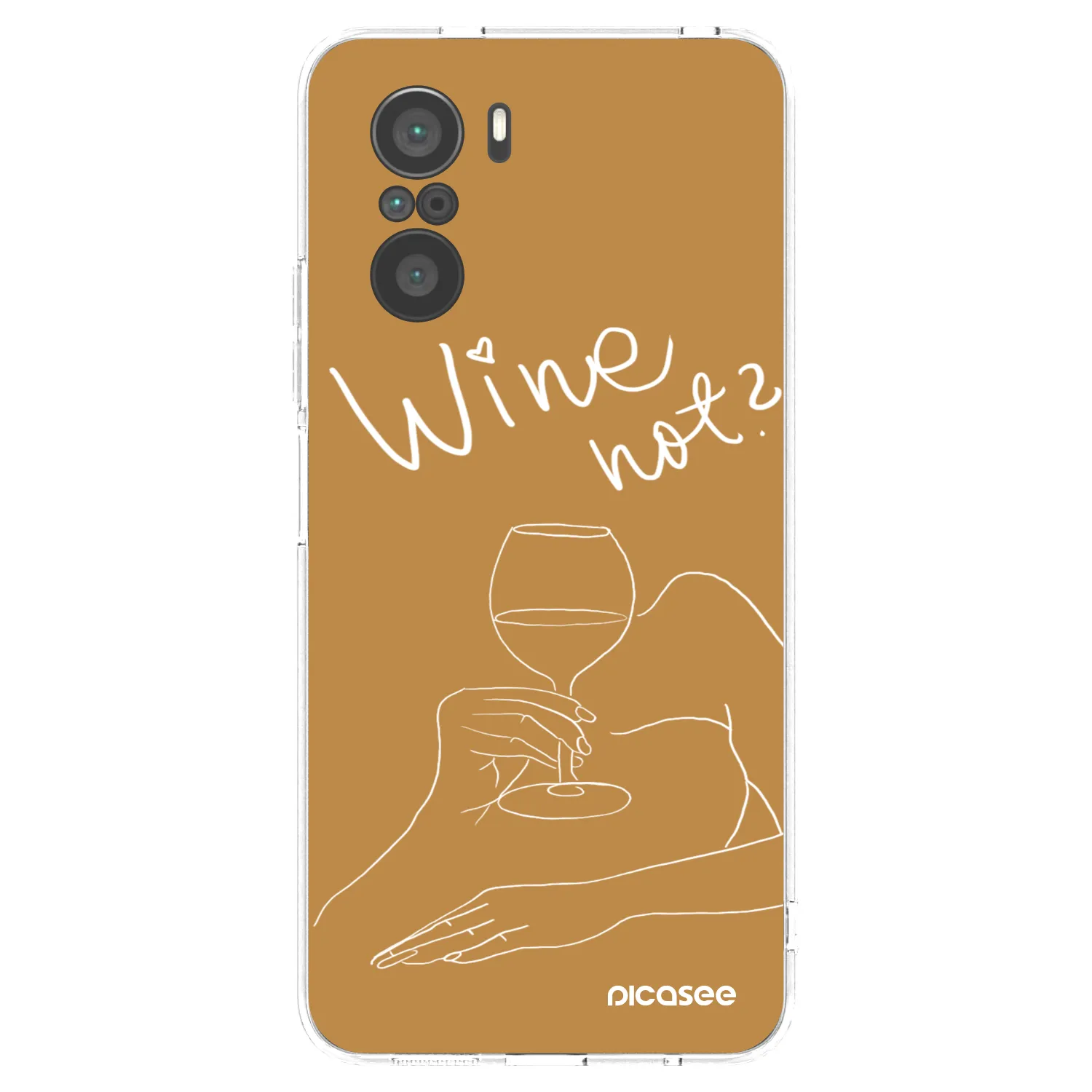 Picasee silikonowe przeźroczyste etui na Xiaomi Poco F3 - Wine not