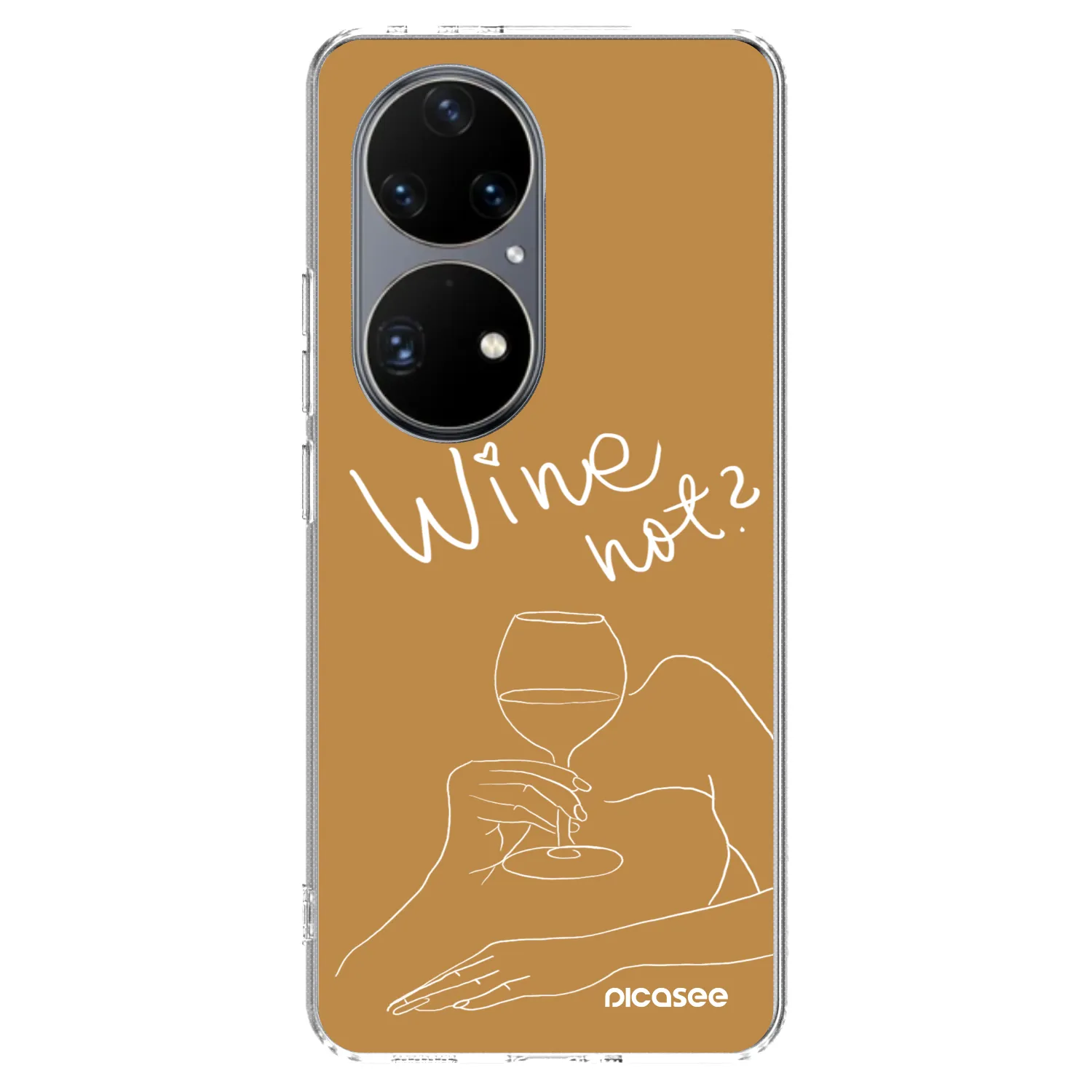 Picasee silikonowe przeźroczyste etui na Huawei P50 - Wine not