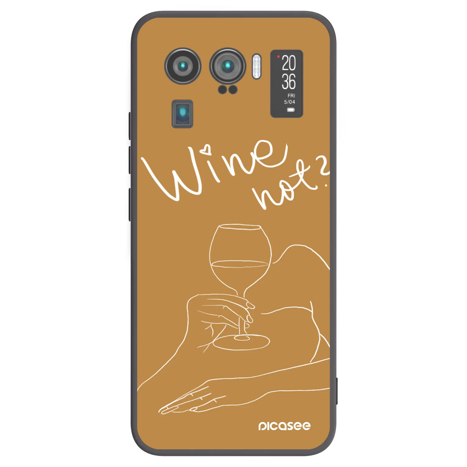 Picasee silikonowe czarne etui na Xiaomi Mi 11 Ultra - Wine not