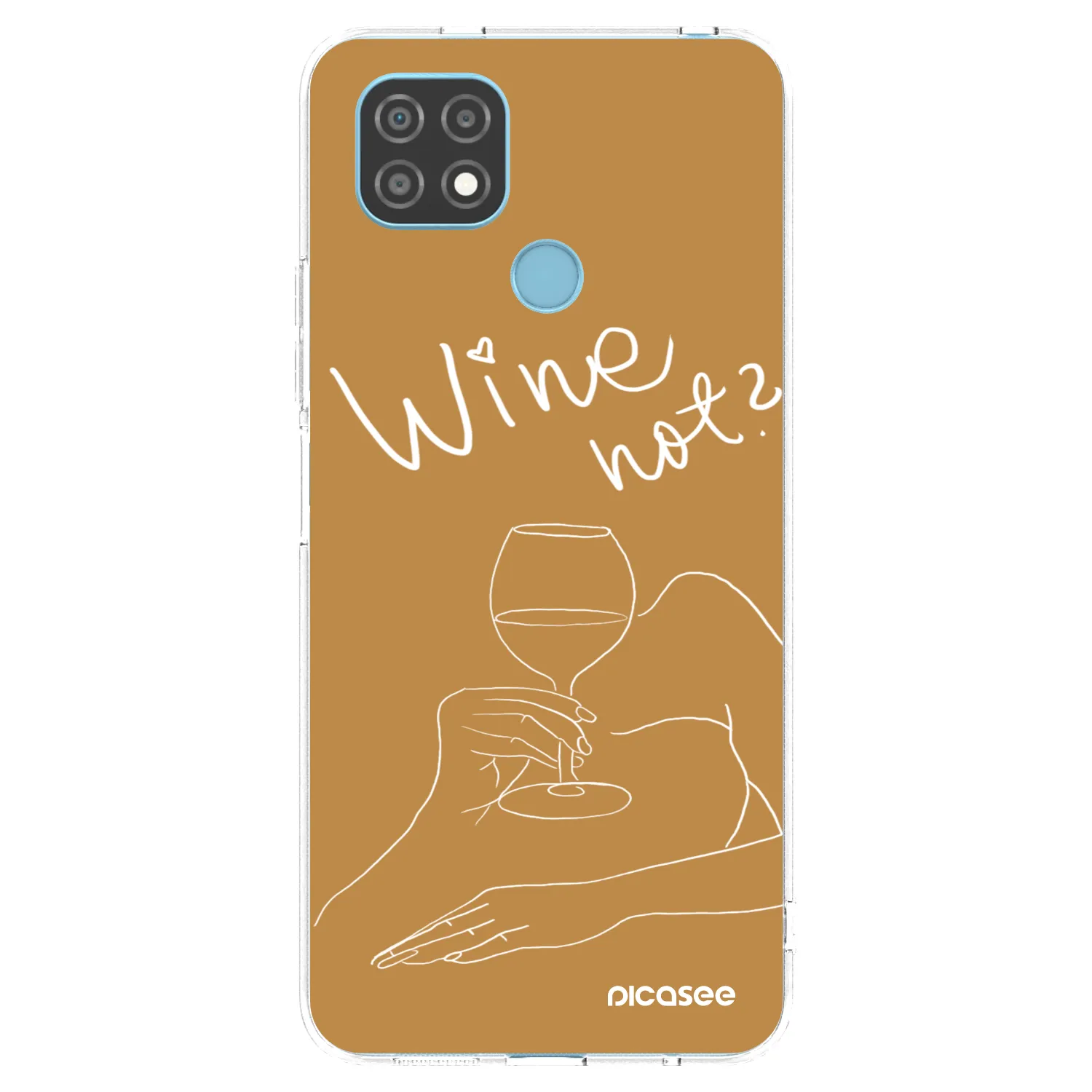 Picasee silikonowe przeźroczyste etui na Realme C21 - Wine not