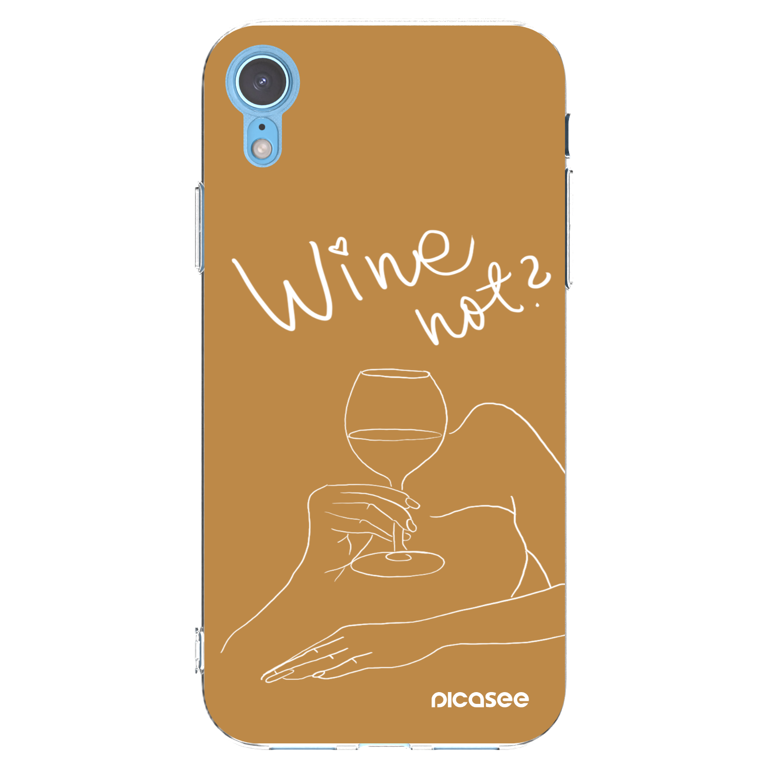 Picasee silikonowe przeźroczyste etui na Apple iPhone XR - Wine not