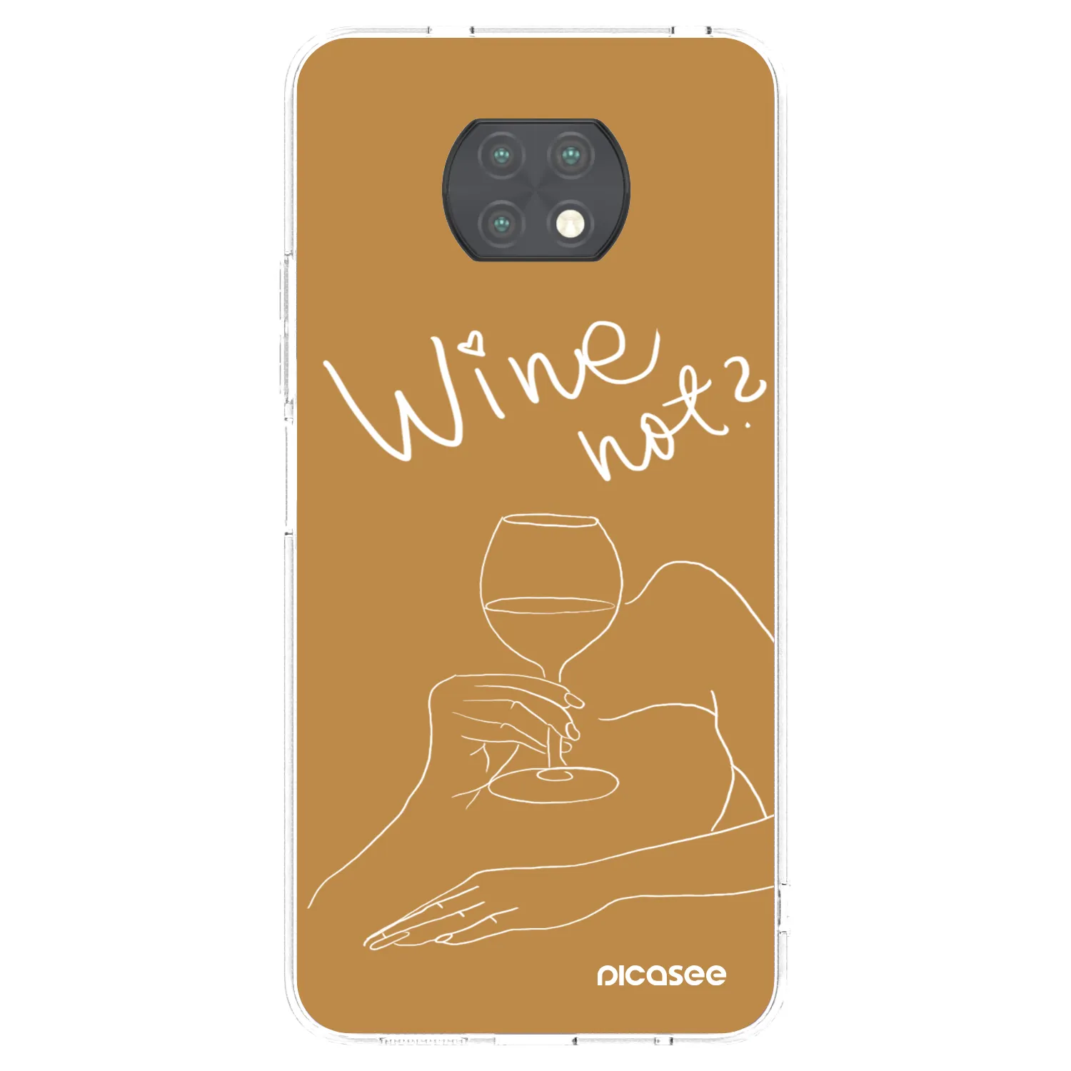 Picasee silikonowe przeźroczyste etui na Xiaomi Redmi Note 9T - Wine not