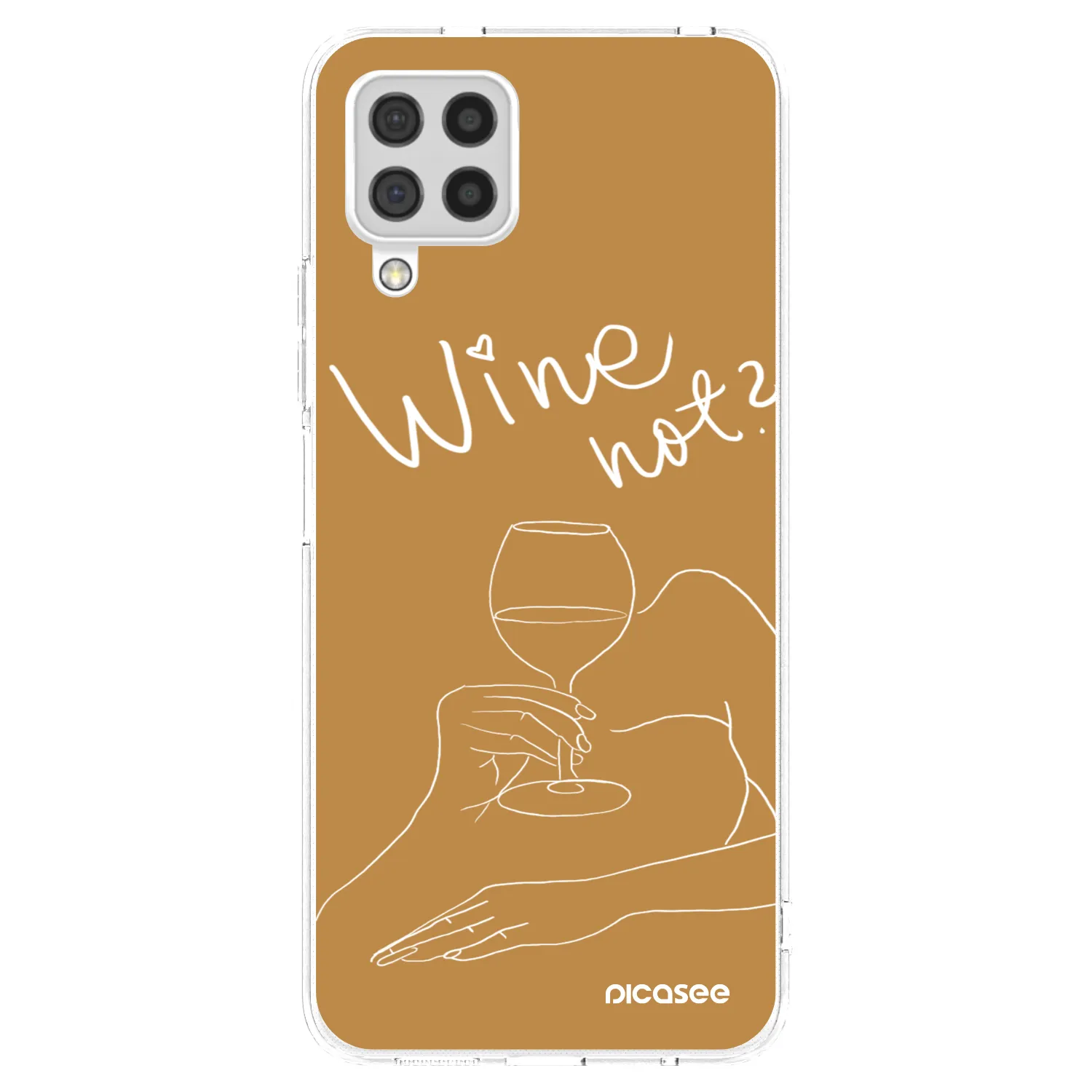 Picasee silikonowe przeźroczyste etui na Samsung Galaxy A22 A225F 4G - Wine not