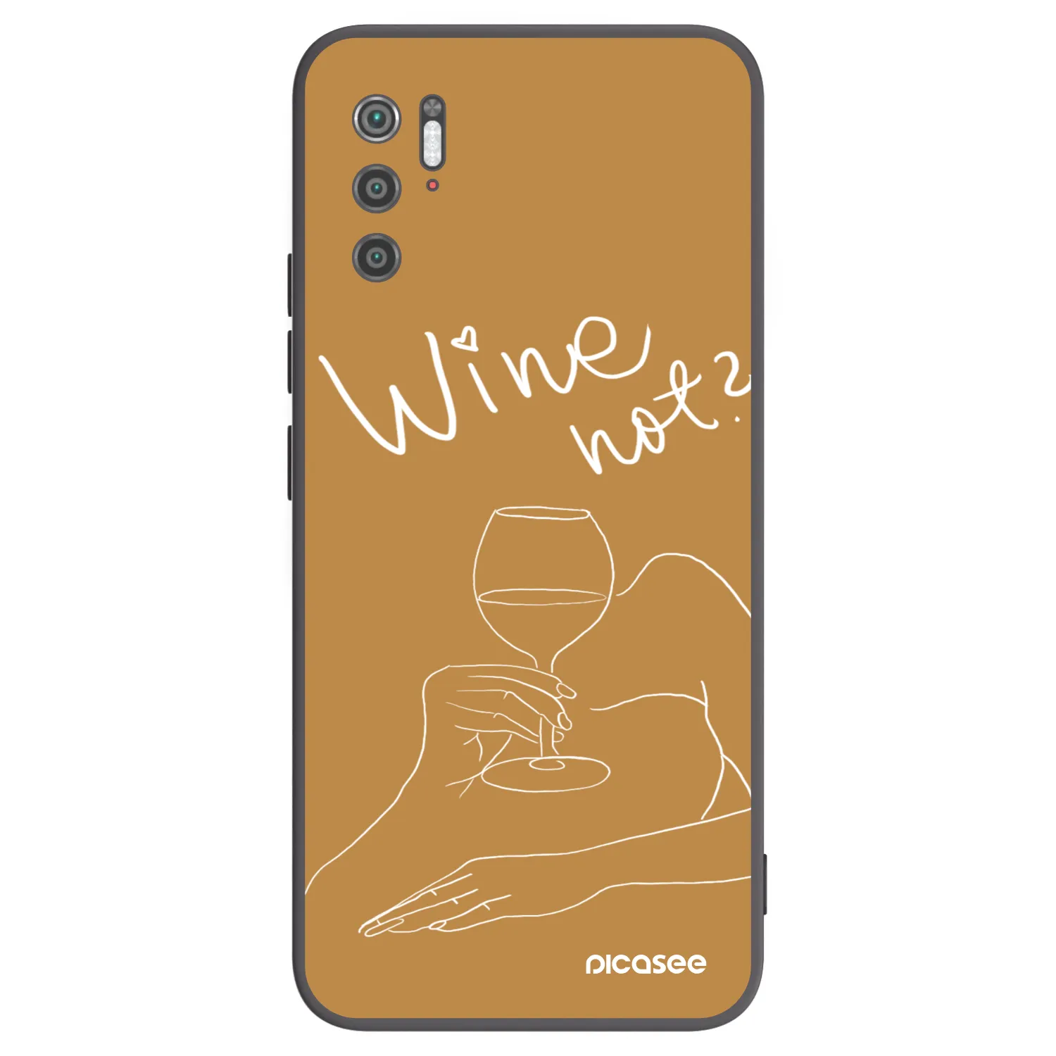 Picasee silikonowe czarne etui na Xiaomi Poco M3 Pro 5G - Wine not