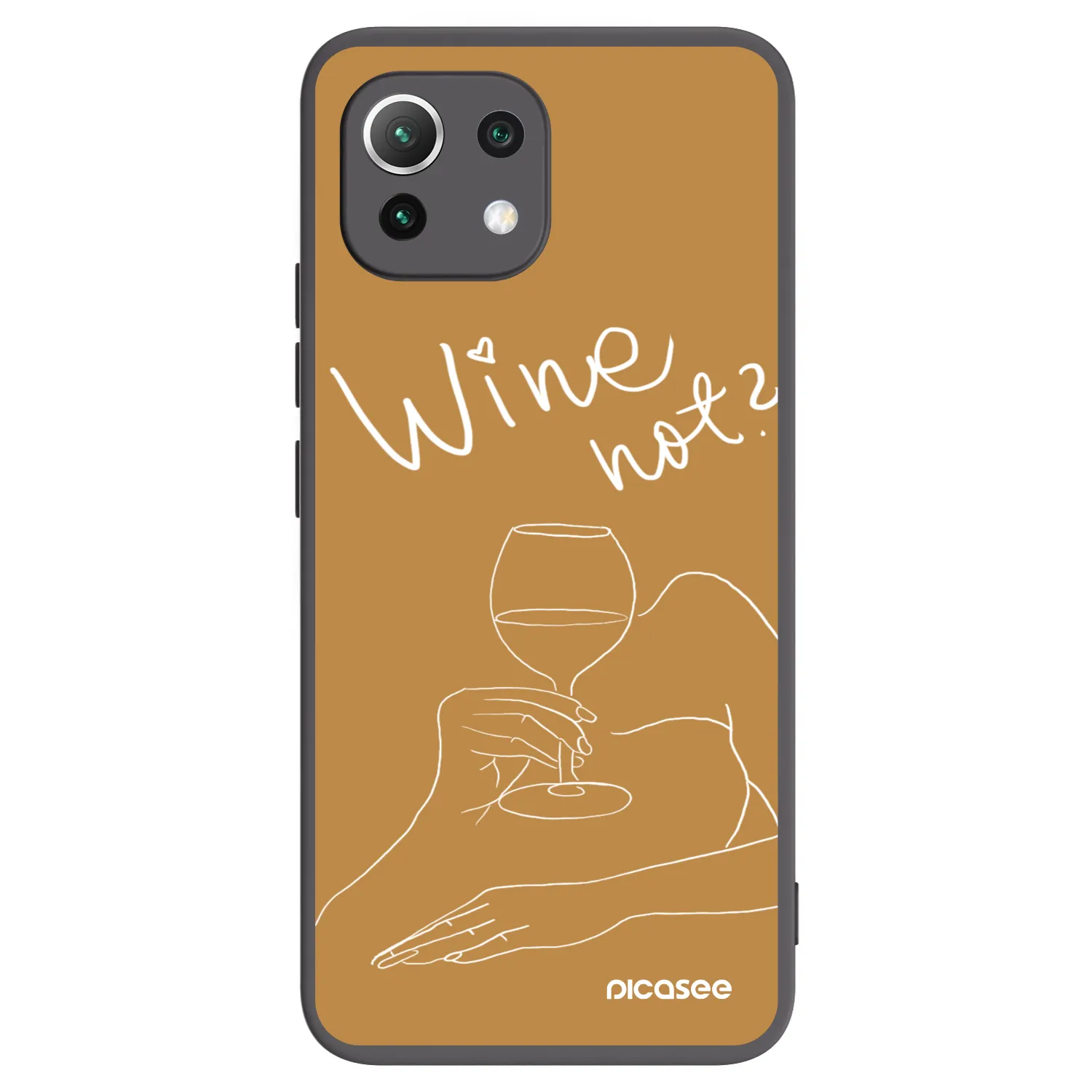 Picasee silikonowe czarne etui na Xiaomi 11 Lite 5G NE - Wine not