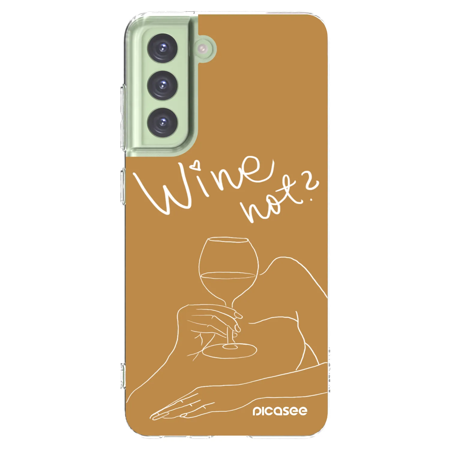 Picasee silikonowe przeźroczyste etui na Samsung Galaxy S21 FE 5G - Wine not