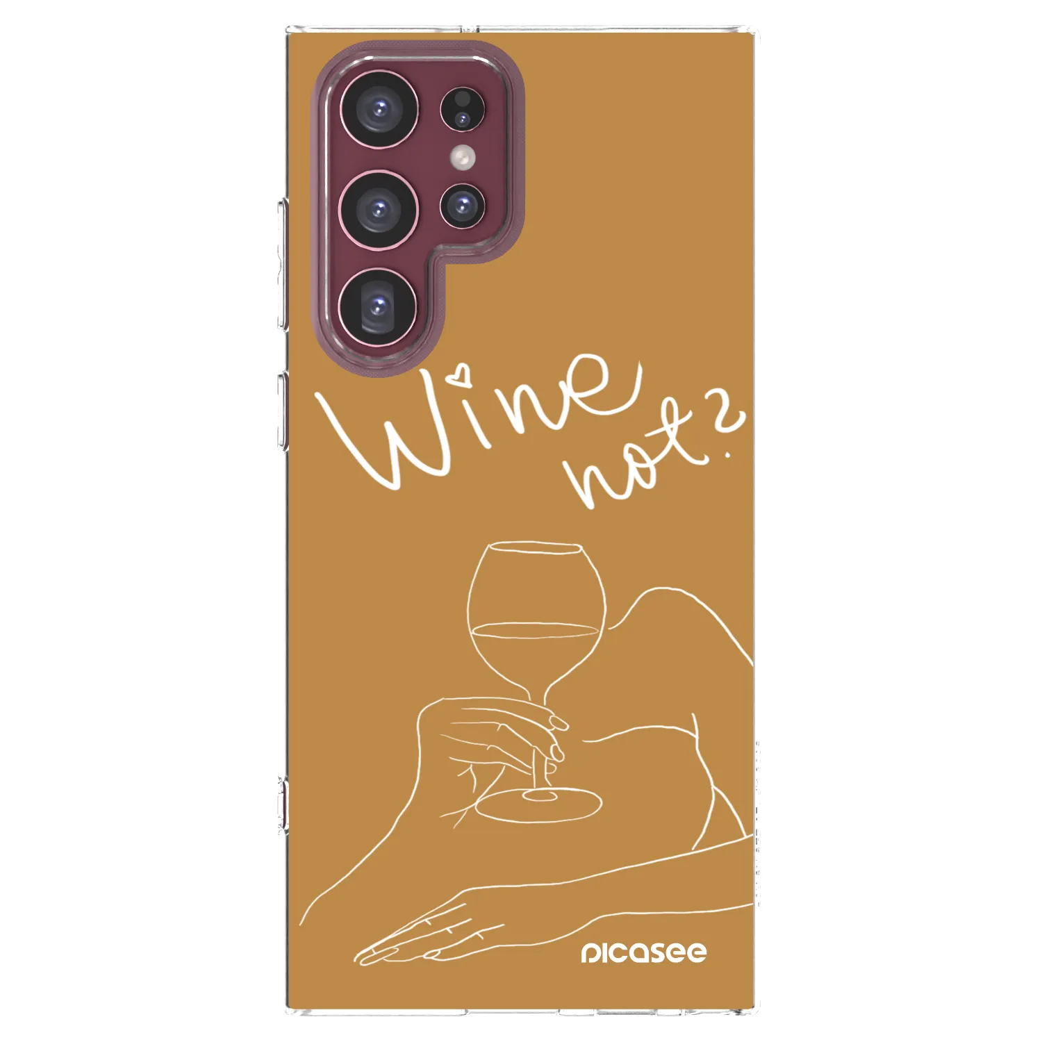 Picasee silikonowe przeźroczyste etui na Samsung Galaxy S22 Ultra 5G - Wine not