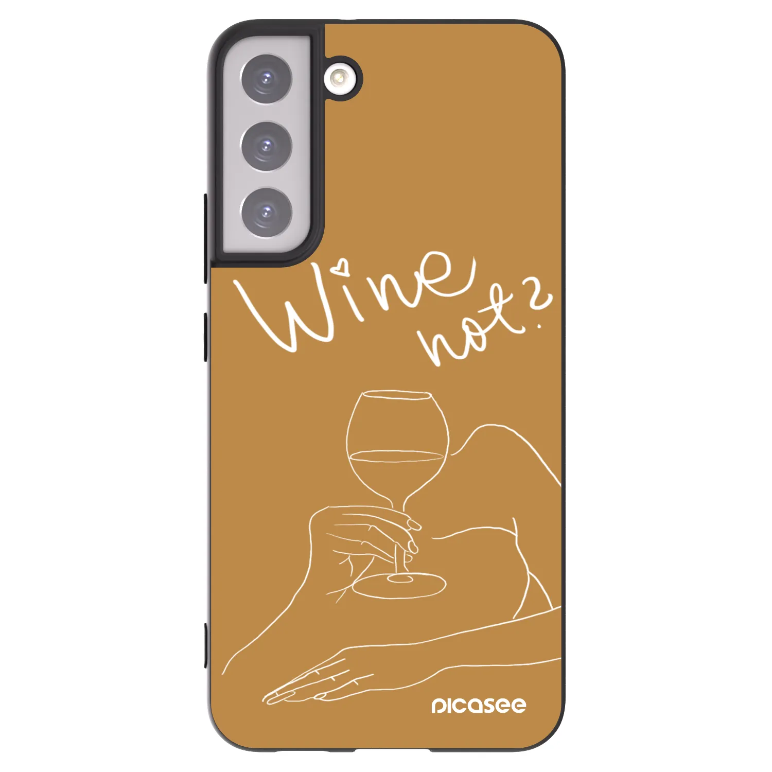 Picasee silikonowe czarne etui na Samsung Galaxy S22+ 5G - Wine not