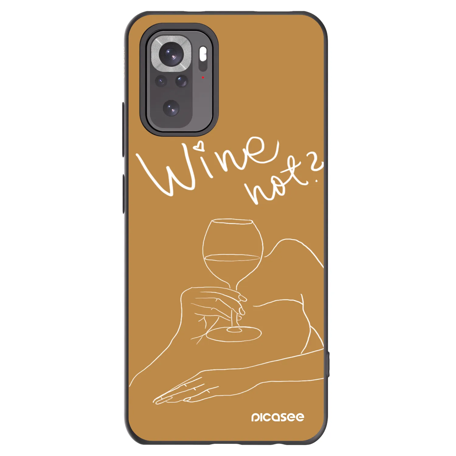Picasee silikonowe czarne etui na Xiaomi Redmi Note 11S 4G - Wine not