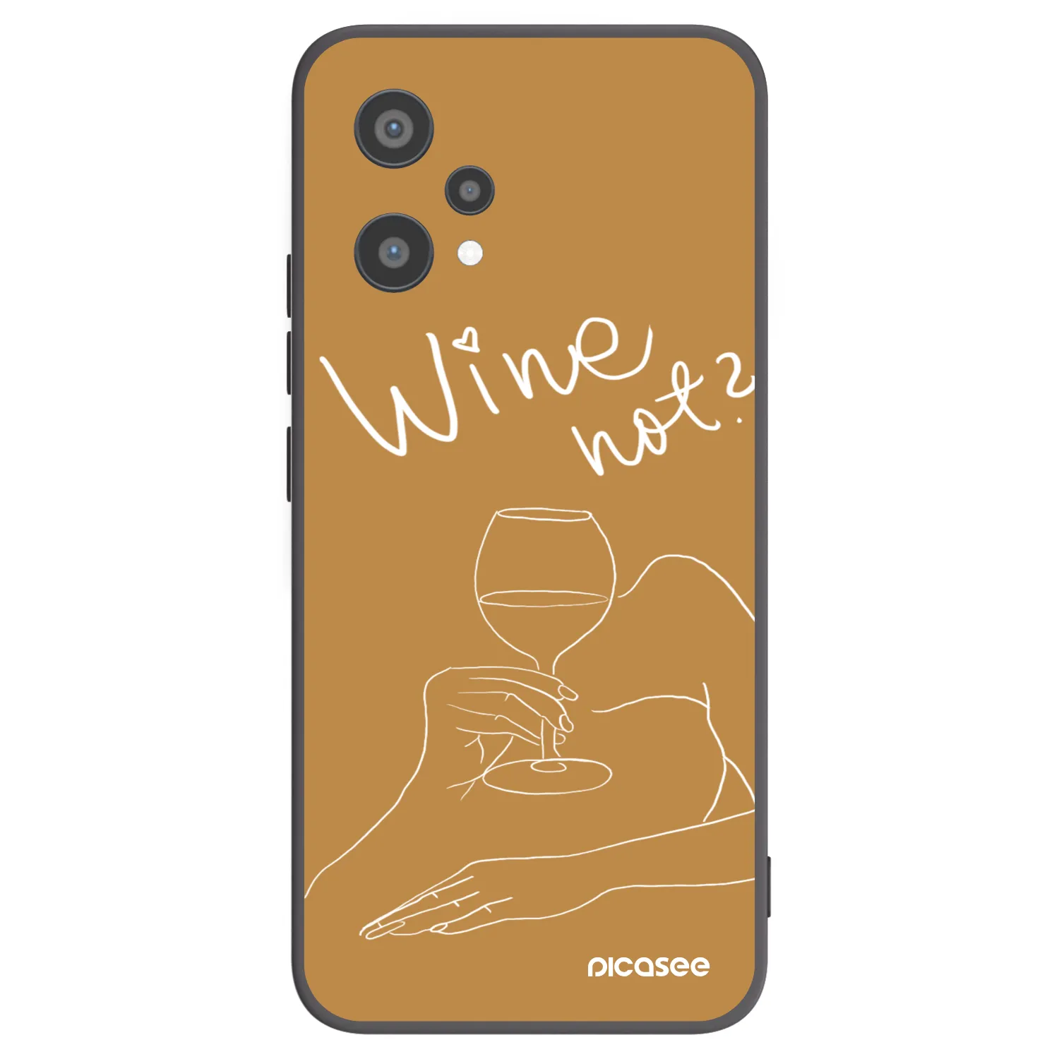 Picasee silikonowe czarne etui na Realme 9 Pro 5G - Wine not