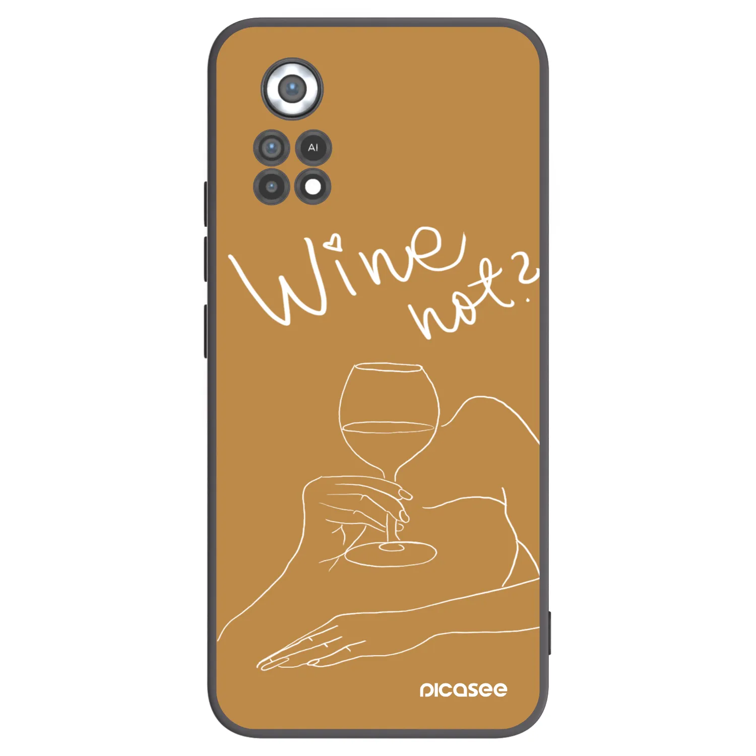 Picasee silikonowe czarne etui na Xiaomi Poco X4 Pro 5G - Wine not