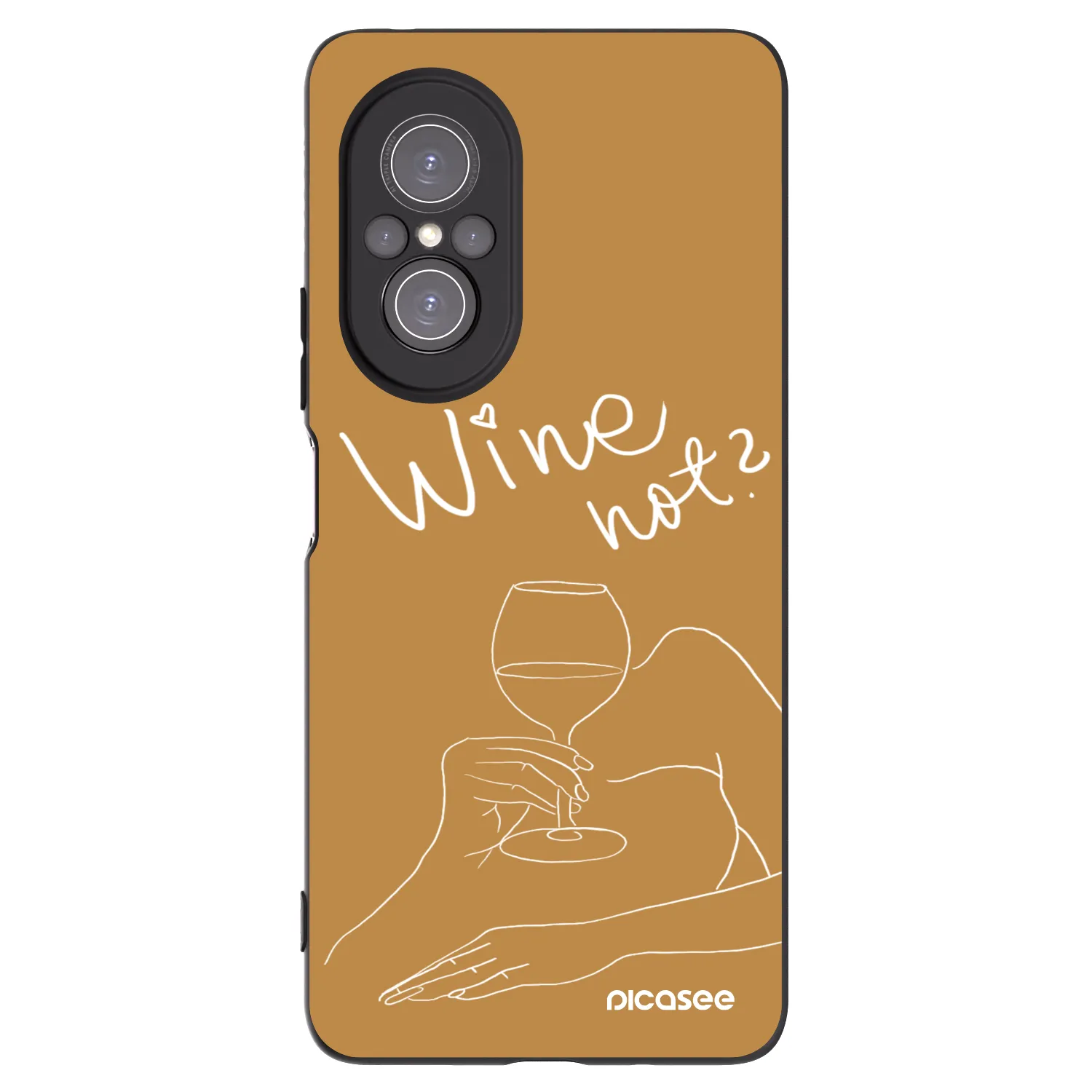 Picasee silikonowe czarne etui na Huawei Nova 9 SE - Wine not