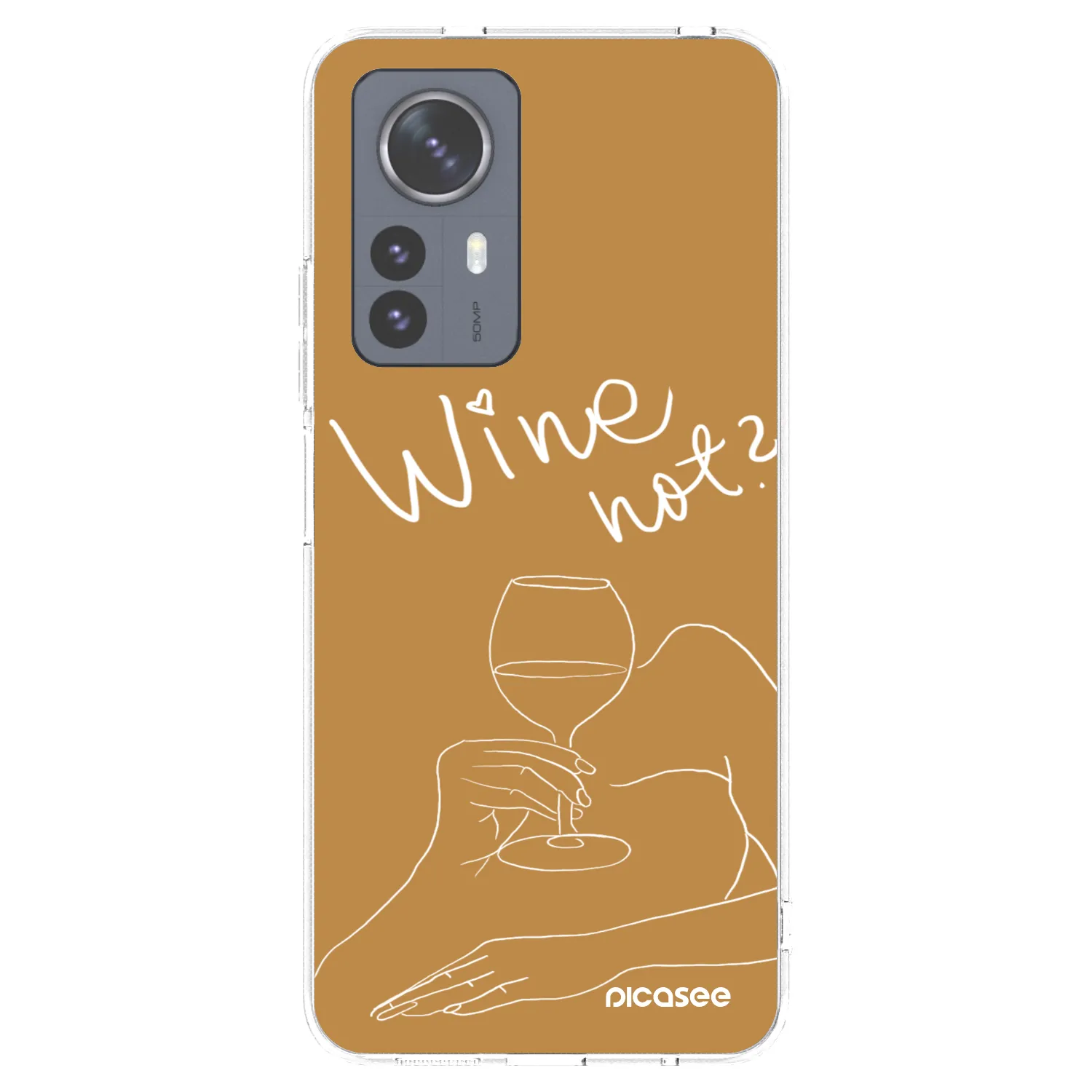 Picasee silikonowe przeźroczyste etui na Xiaomi 12 Pro - Wine not