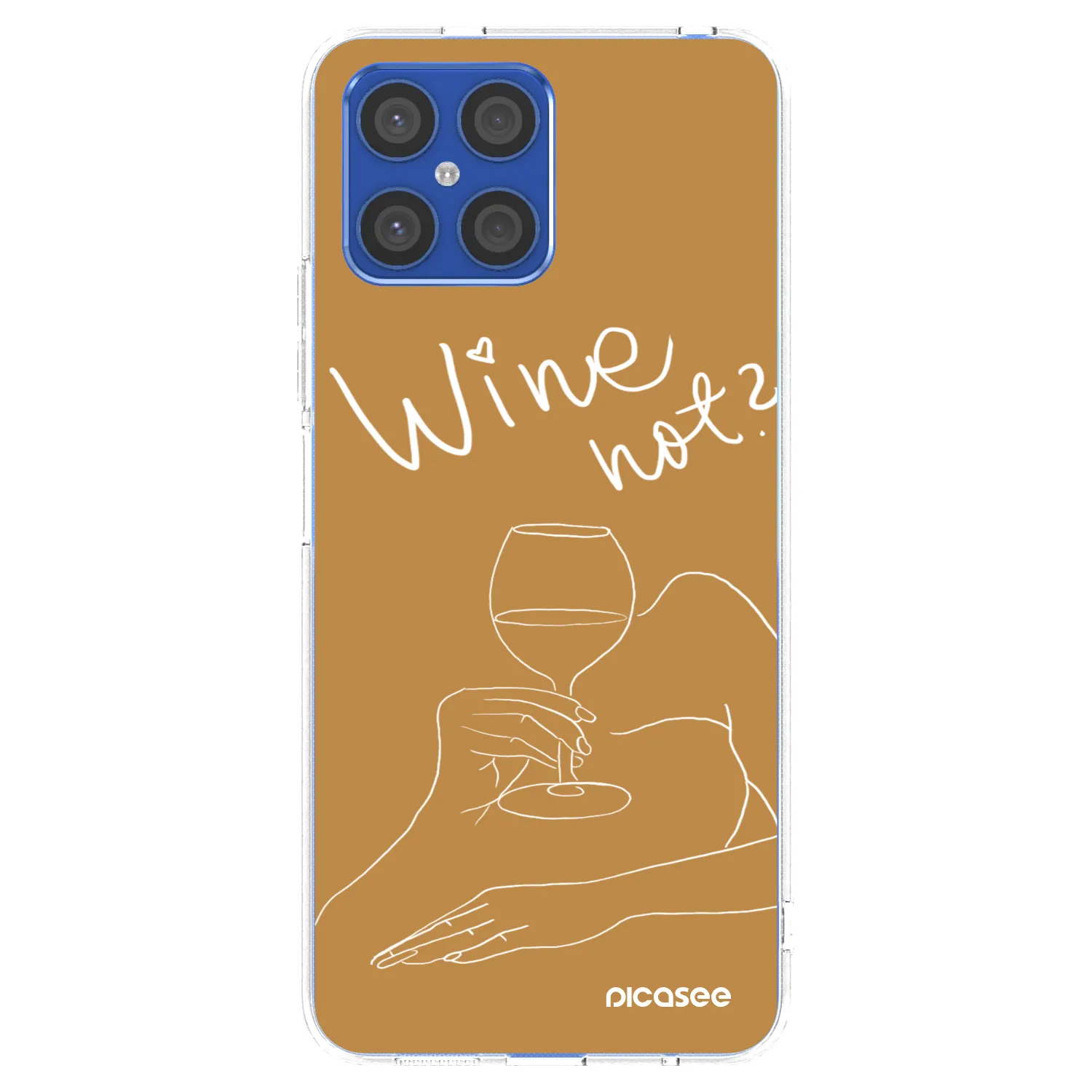 Picasee silikonowe przeźroczyste etui na Honor X8 4G - Wine not