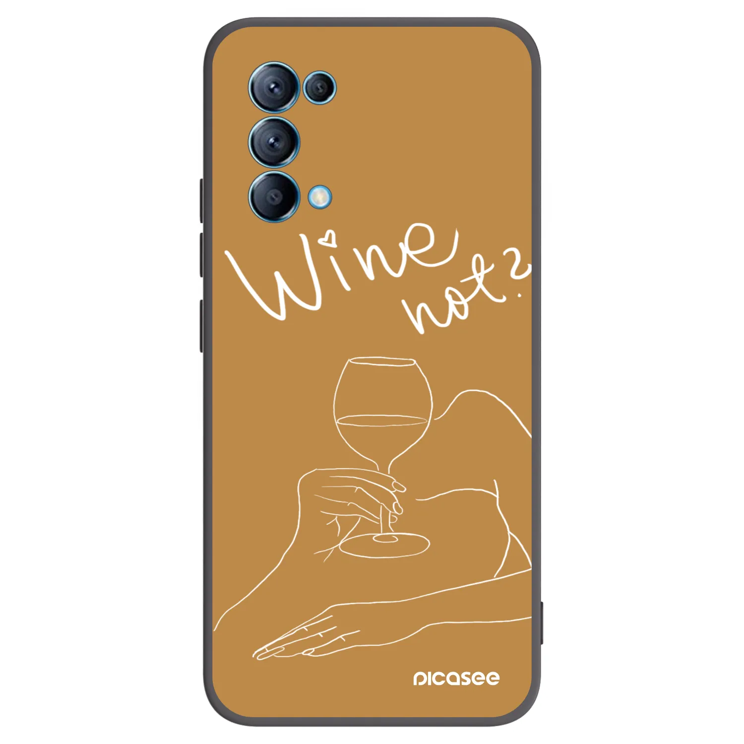Picasee silikonowe czarne etui na OPPO Reno 5 5G - Wine not