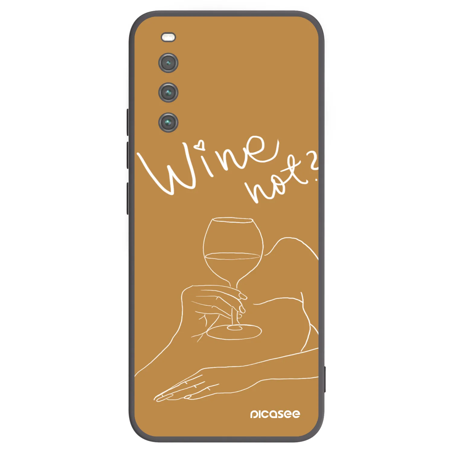 Picasee silikonowe czarne etui na Sony Xperia 10 IV 5G - Wine not