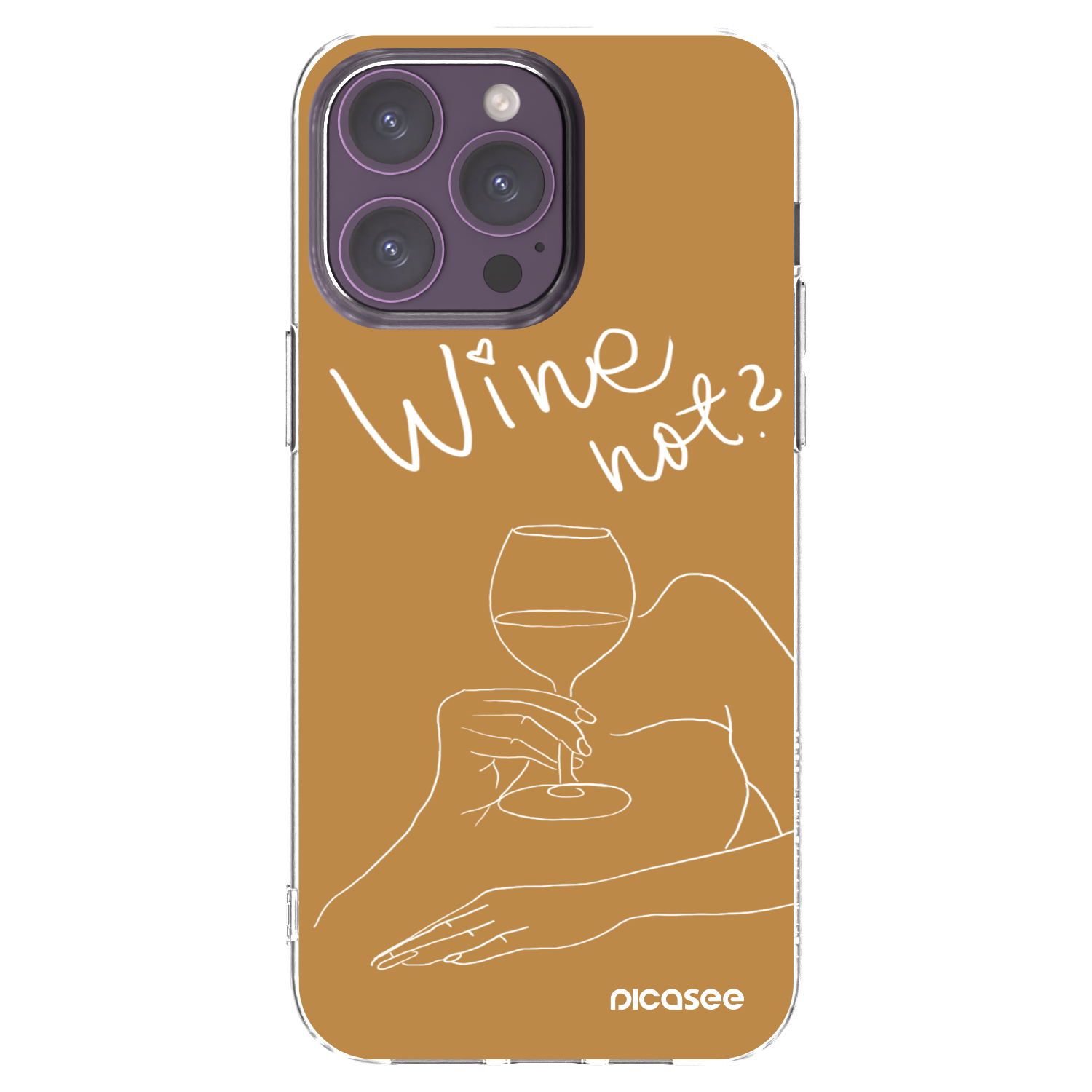 Picasee silikonowe przeźroczyste etui na Apple iPhone 14 Pro Max - Wine not