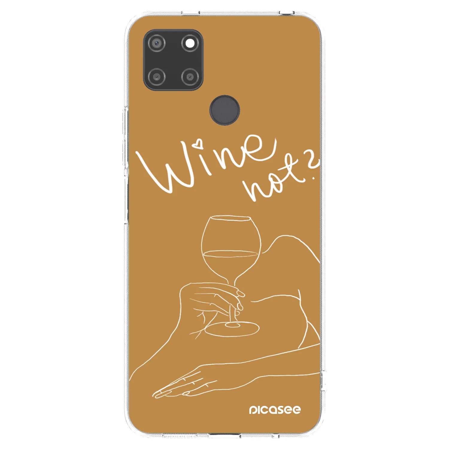 Picasee silikonowe przeźroczyste etui na Realme C21Y - Wine not