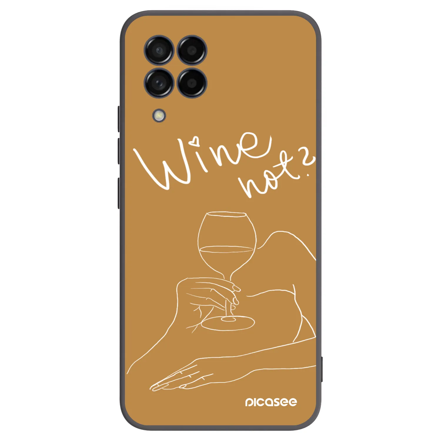 Picasee silikonowe czarne etui na Samsung Galaxy M53 5G - Wine not