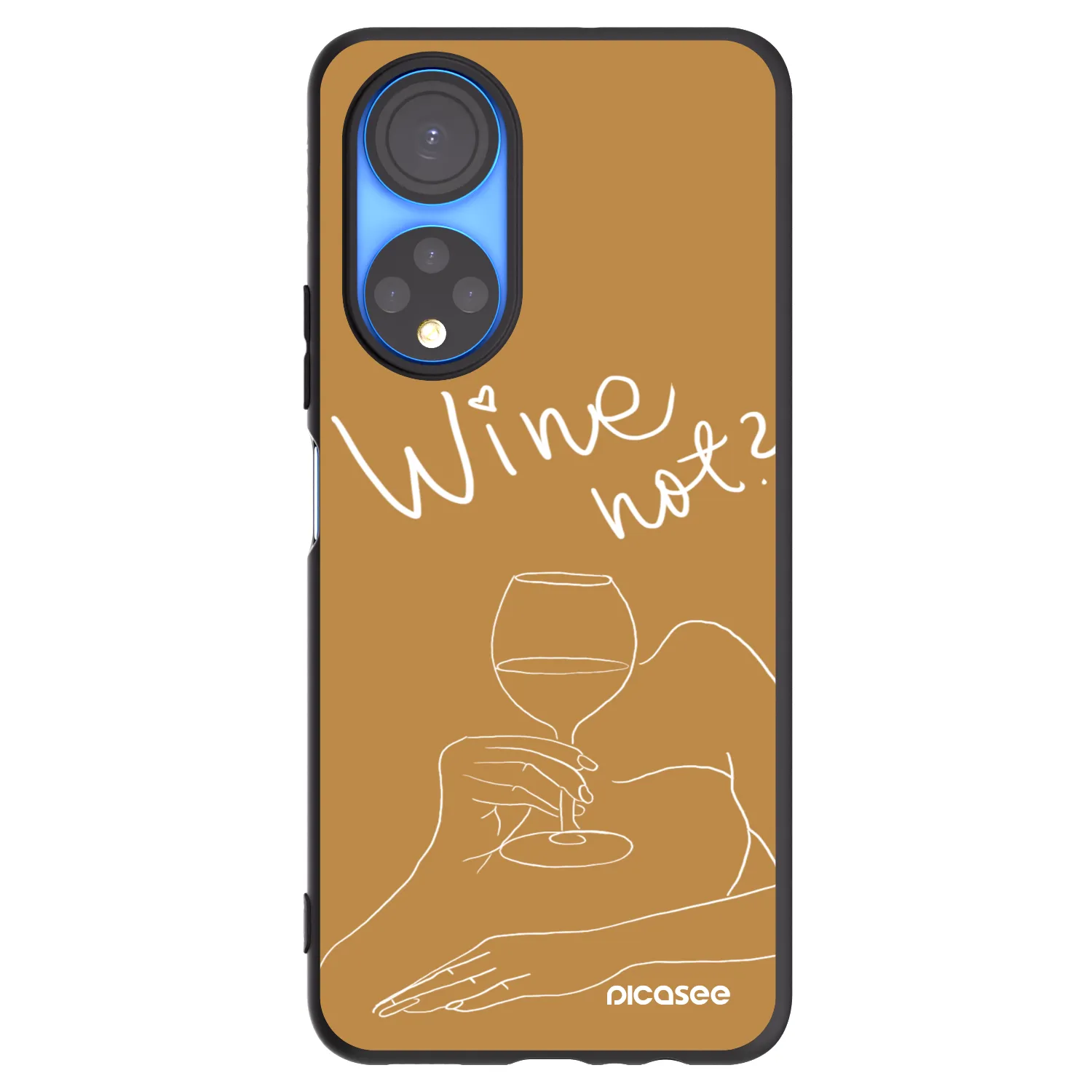Picasee silikonowe czarne etui na Honor X7 - Wine not