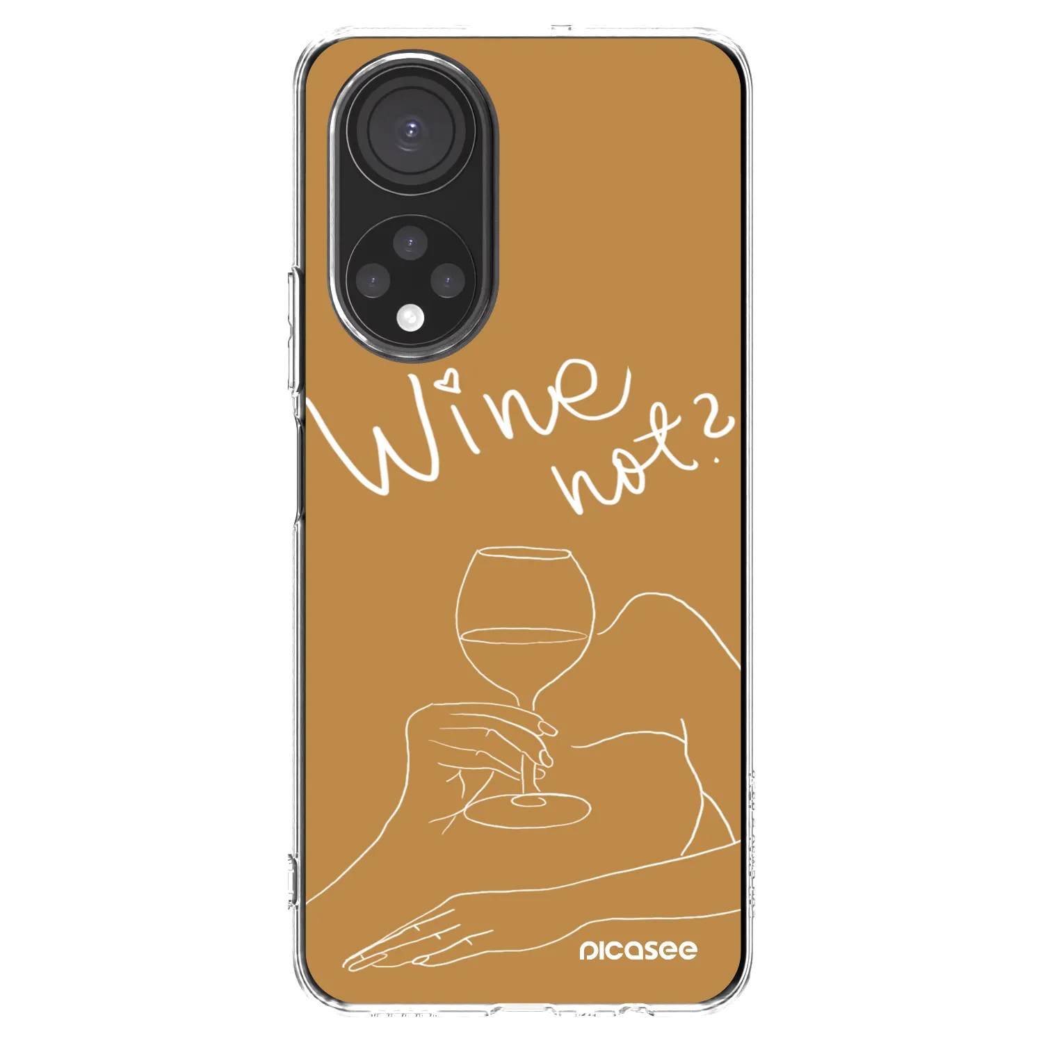 Picasee silikonowe przeźroczyste etui na Honor X7 - Wine not