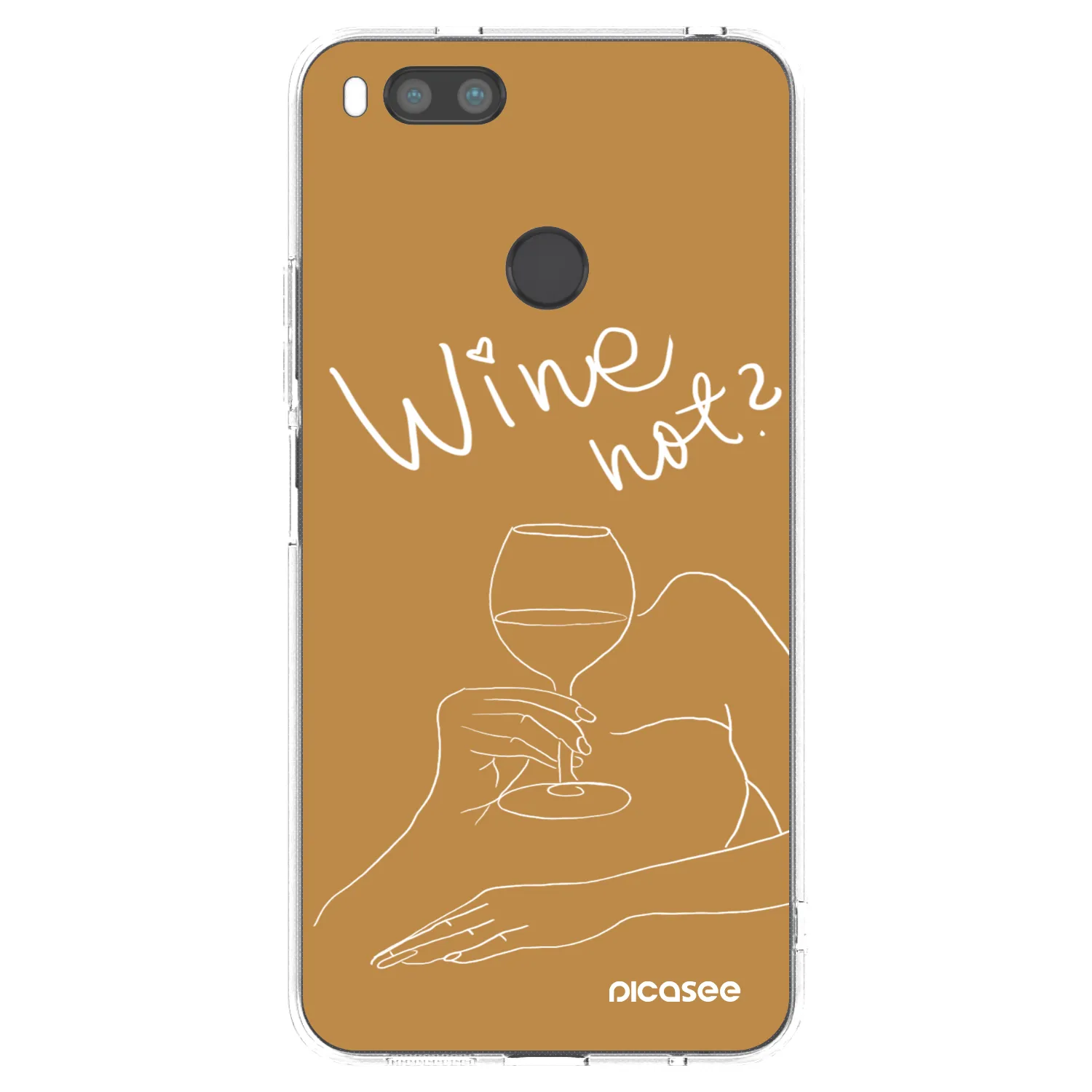 Picasee silikonowe przeźroczyste etui na Xiaomi Redmi A1 - Wine not