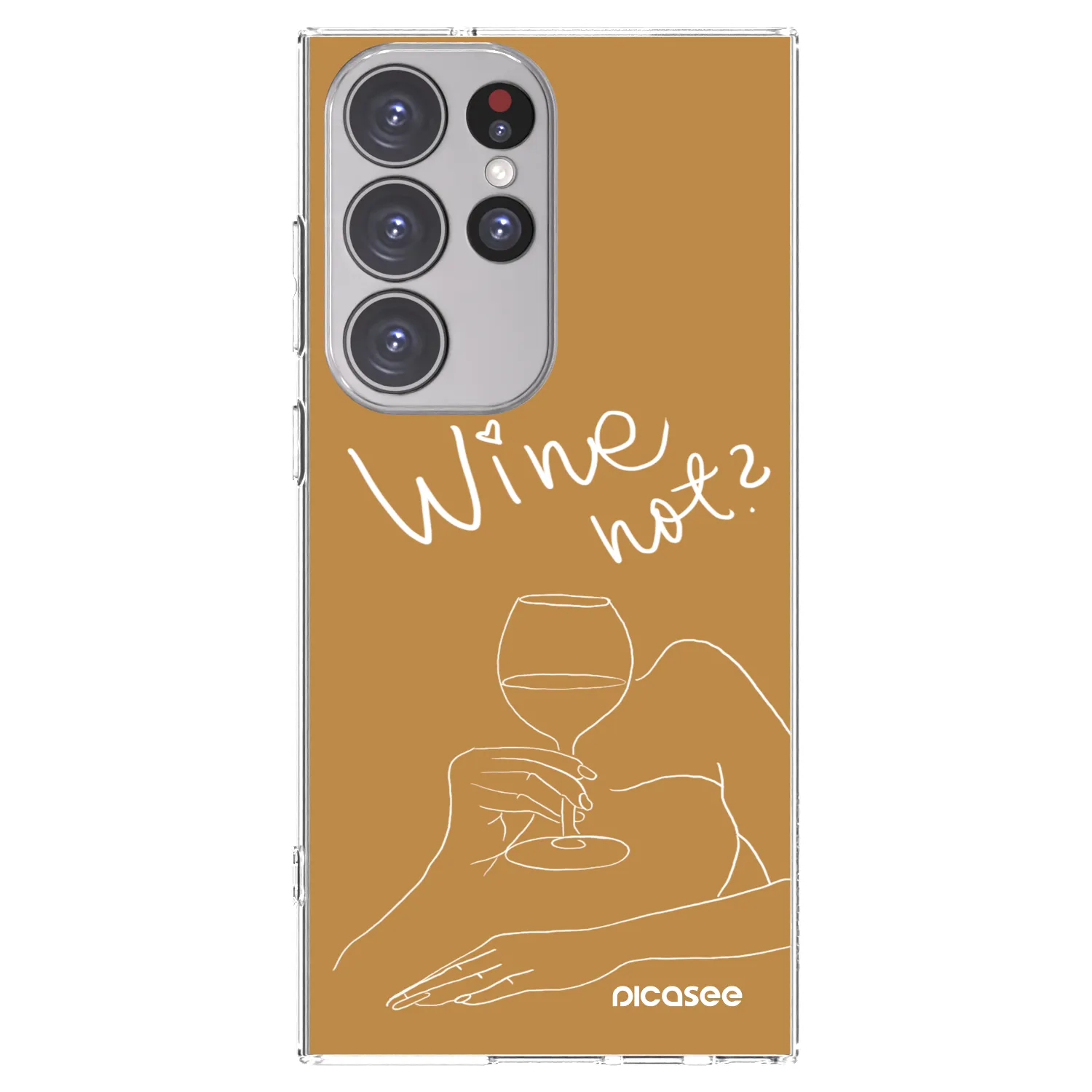 Picasee silikonowe przeźroczyste etui na Samsung Galaxy S23 Ultra 5G - Wine not
